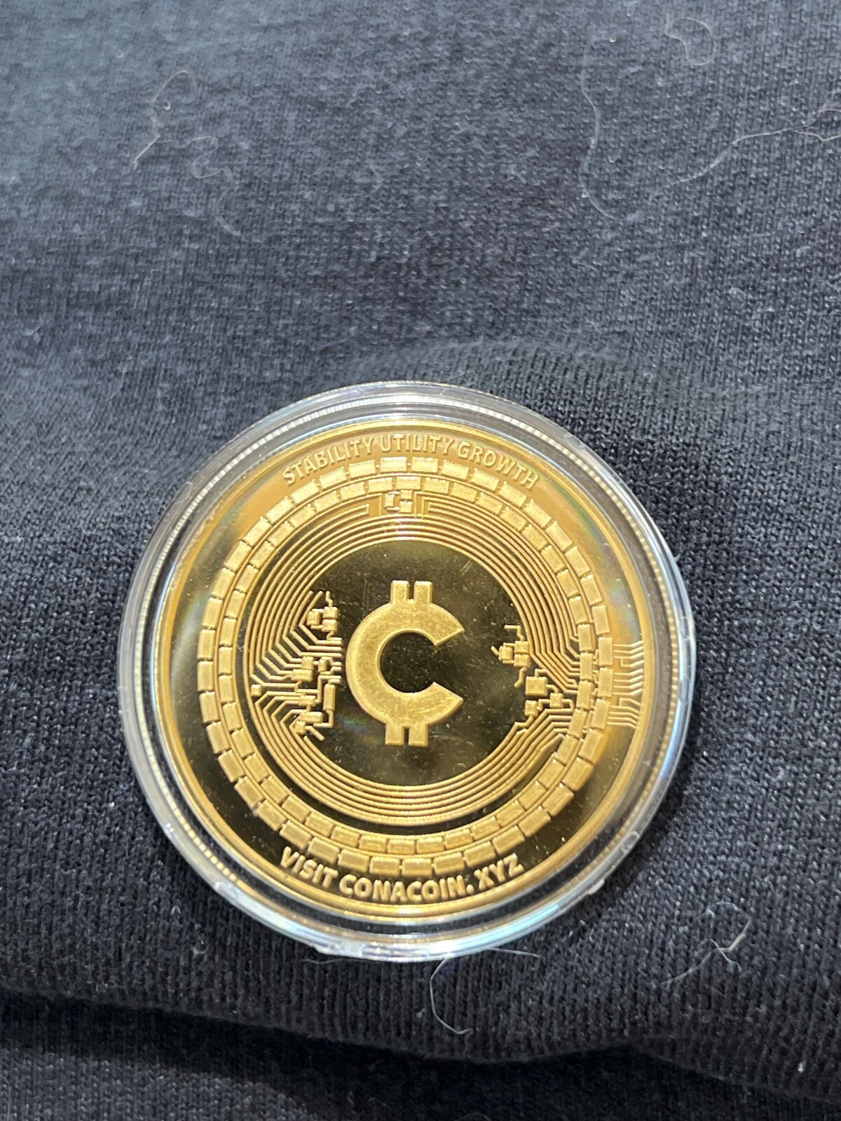 CRYPTO COIN 24K Real Gold GP   1oz  Coin wt 39mm GOLD Going U  Limited Edition