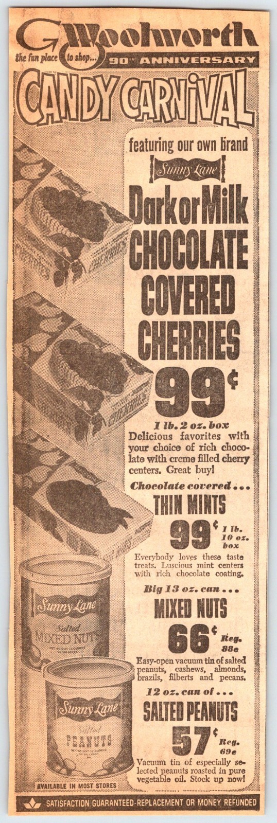 1969 WOOLWORTH CANDY CANIVAL SALE 3.5