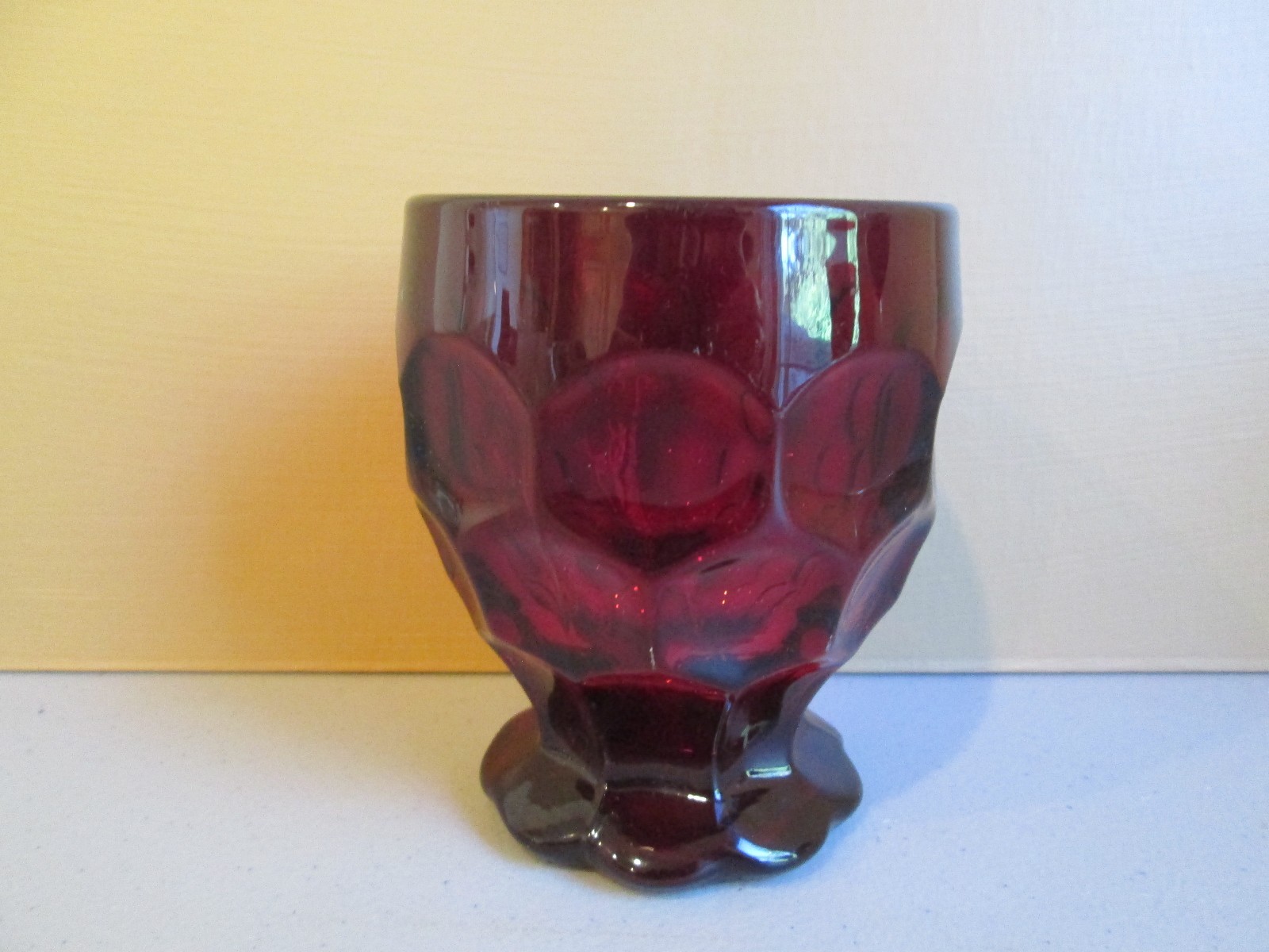 IMPERIAL PROVINCIAL RUBY FOOTED TUMBLER - 9 OZ. 4 1/8