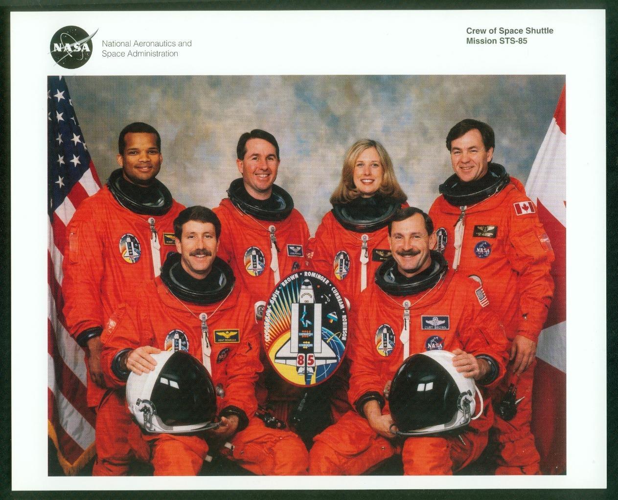 NASA, 8x10 photo, Crew of Space Shuttle Mission STS-85, Discovery, #JSCCL-158
