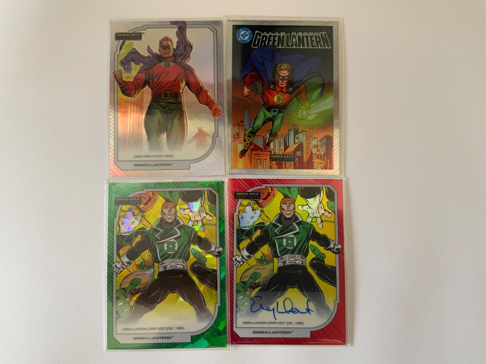 10-Cards Green Lantern 2026 DC Platinum w/Red Rainbow AUTO, Green Crackle & More