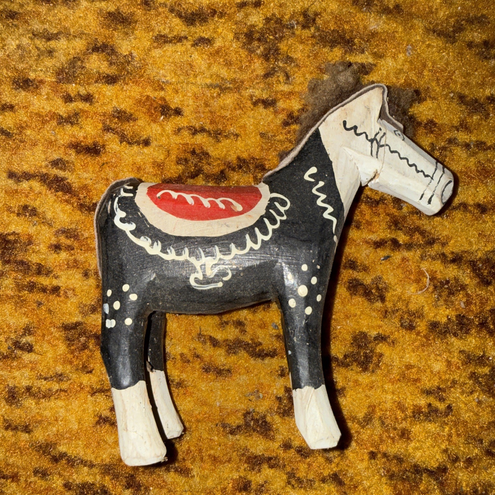 Antique dala horse authentic Dalecarlian Swedish Hemslojd wooden 