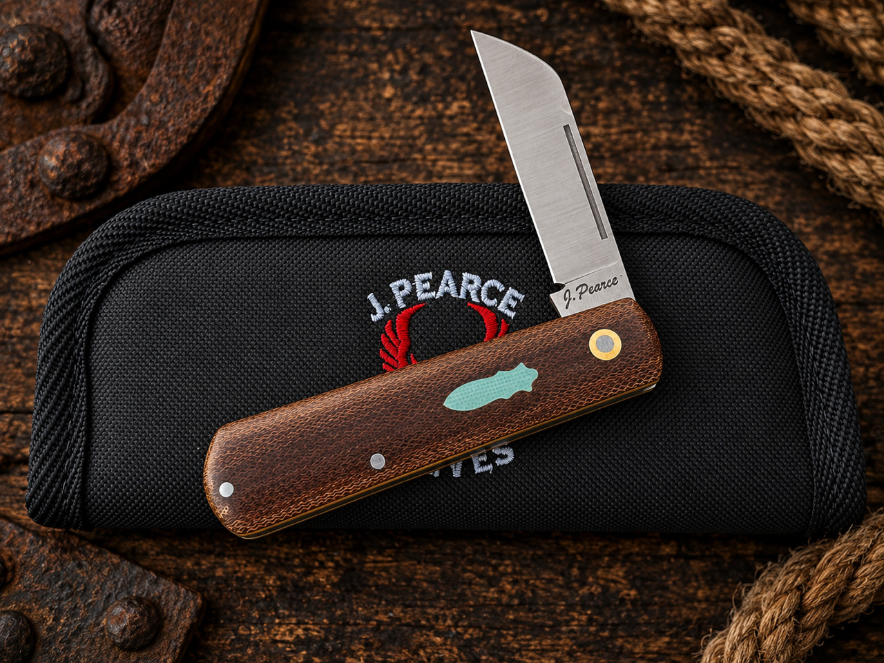 JEFF PEARCE CUSTOM CANVAS G.E. IVORY MICARTA CPM 154 SHEEPS FOOT BARLOW KNIFE