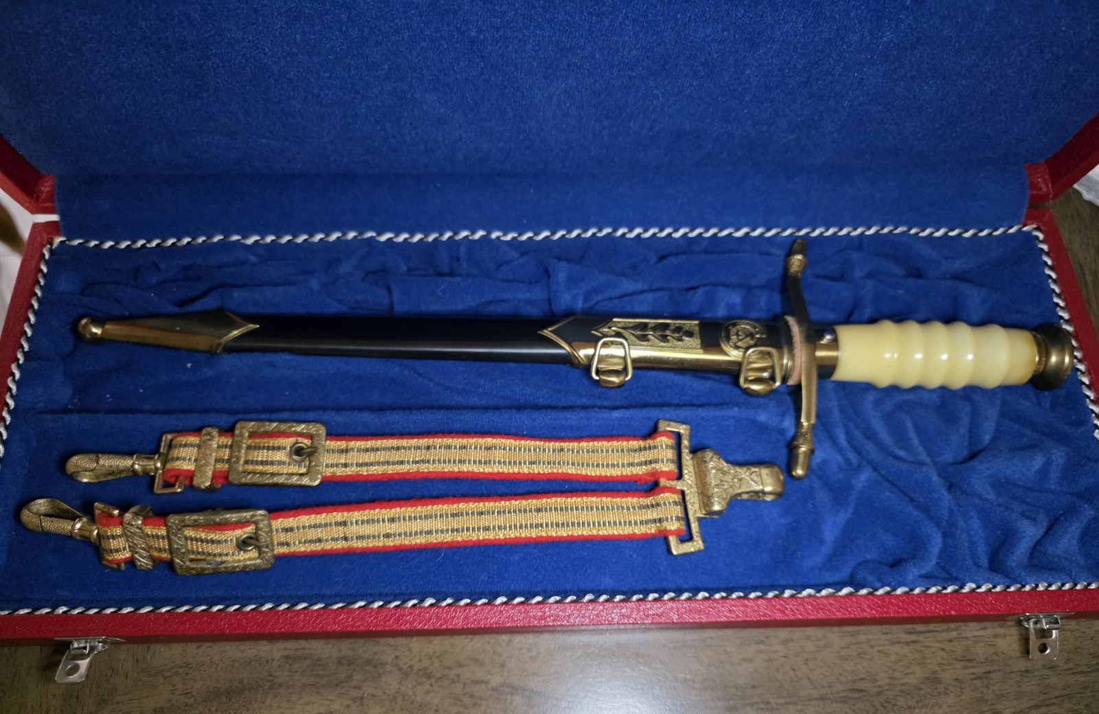 Vintage East German Germany DDR General Officer's Dagger with Scabbard & Box