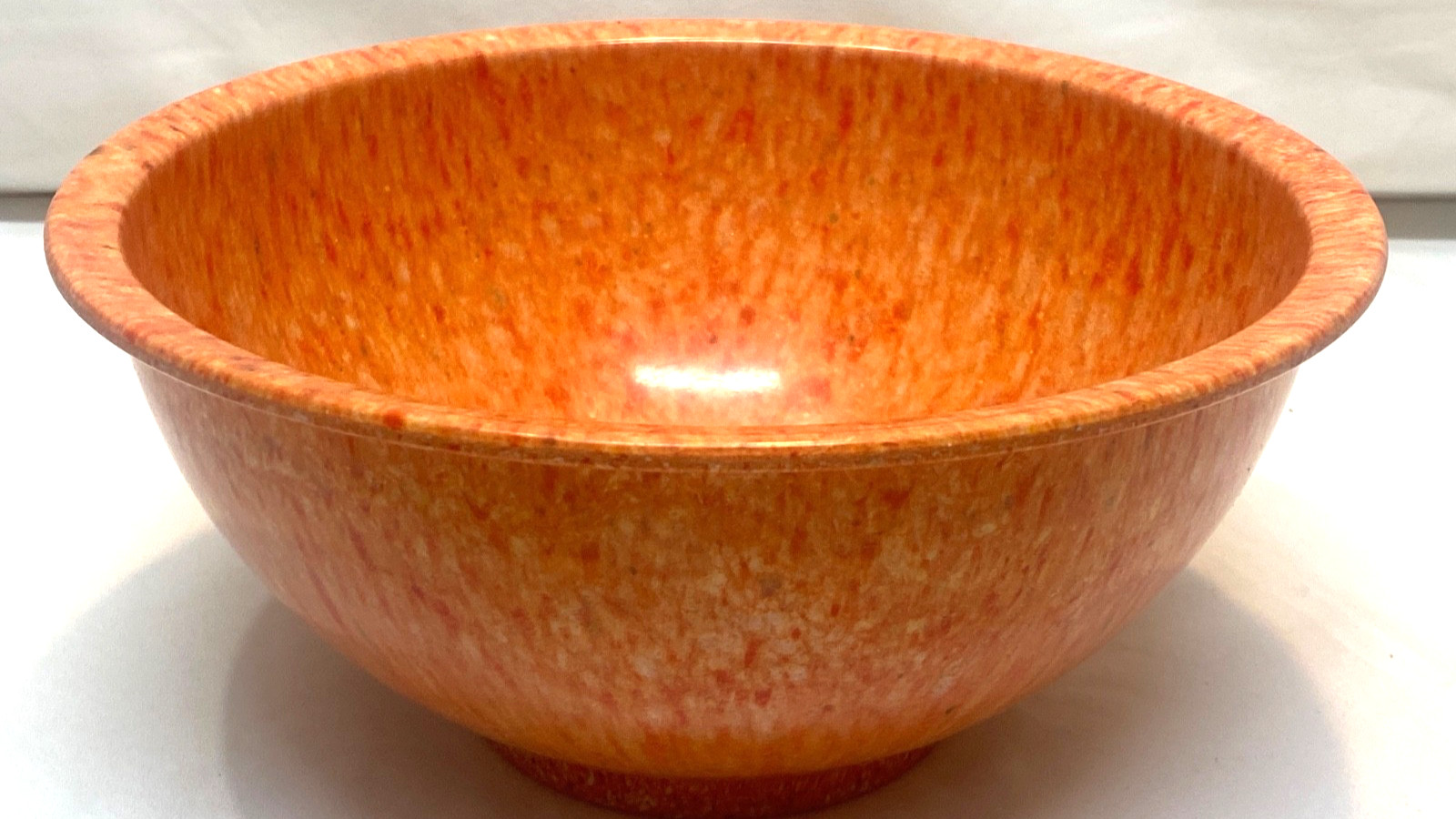 Texas Ware Confetti Speckled Melmac Bowl #118 C Orange Red