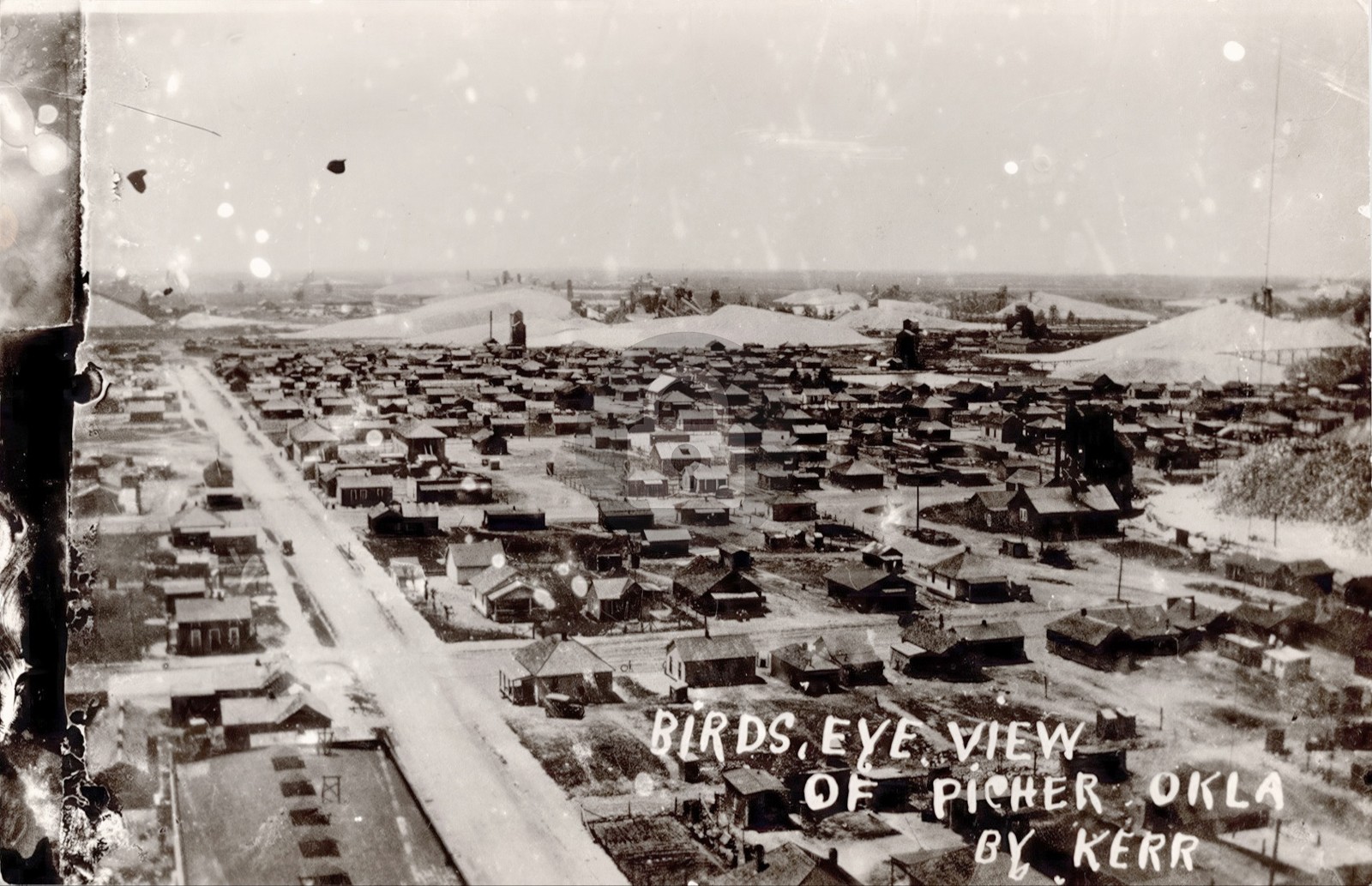 c1925 Birds Eye View Picher Oklahoma OK Ottawa Co #2 RPPC Photo Postcard COPY