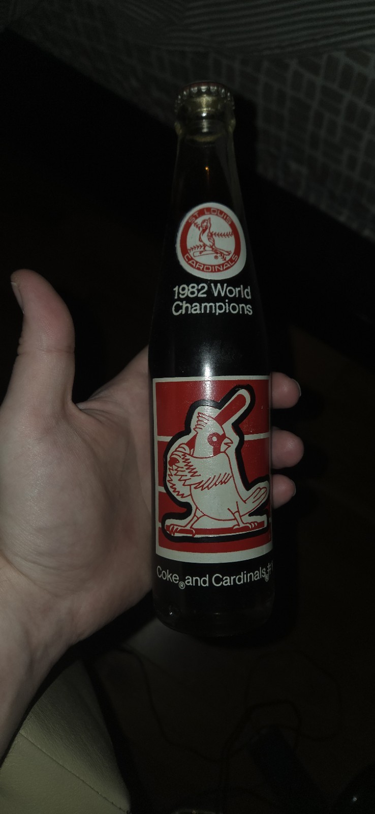 1982 St. Louis Cardinals World  Champions Coca Cola Coke Bottle Sealed Vintage
