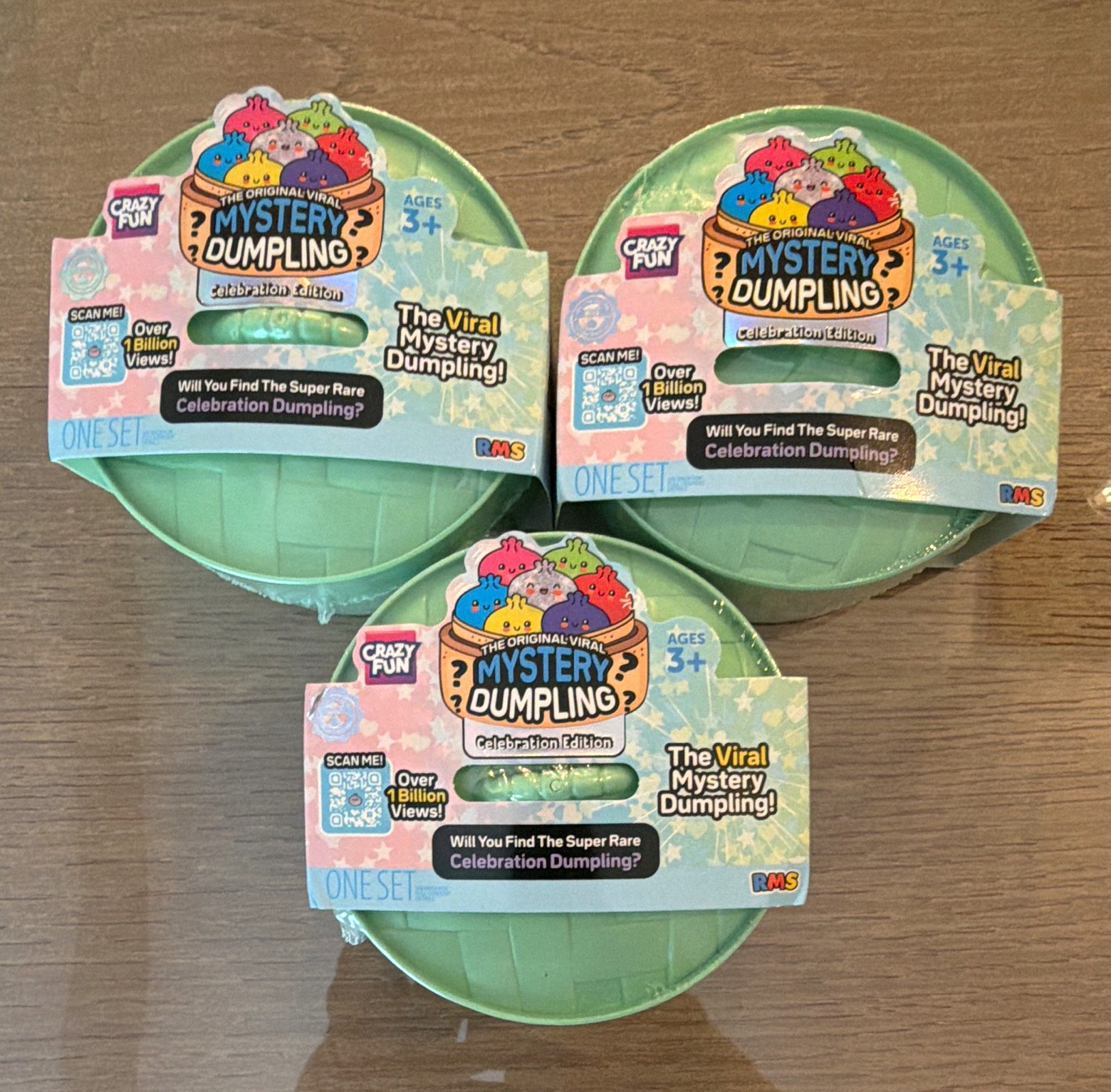 RMS Sealed Crazy Fun Mystery Dumpling Celebration Blind Pack lot of 3 RMS Sealed Crazy Fun Mystery Dumpling Celebration Blind Pack lot of 3