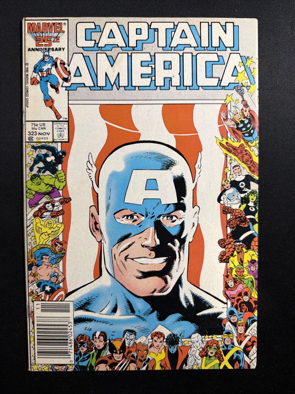 Captain America #323 Newsstand Edition 1986 1st Super Patriot Fine *A10