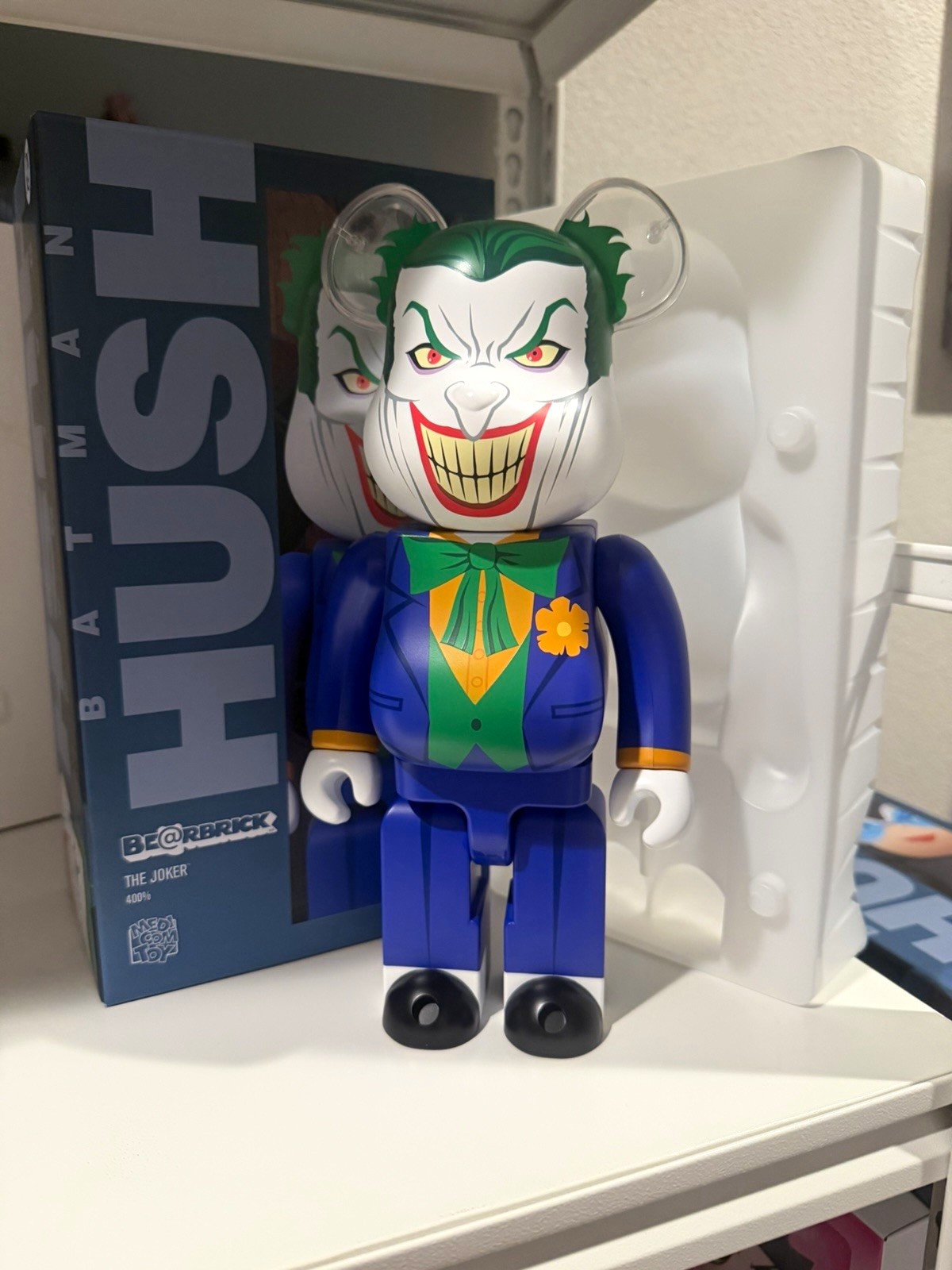 Medicom Toy Be@rbrick The Joker 400% Batman Hush Plastic Figure Boxed