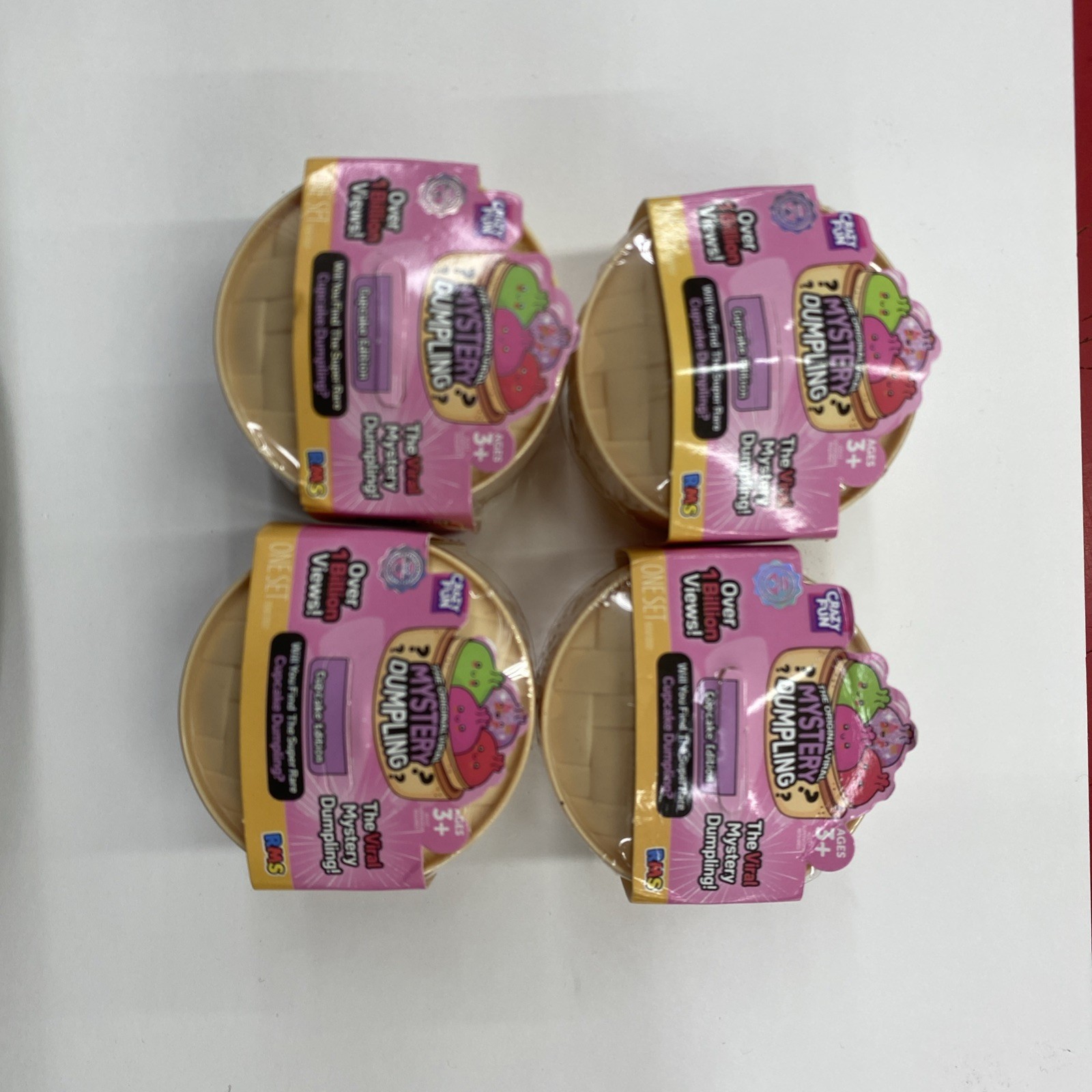 LOT OF FOUR (4) Crazy Fun Mystery Dumpling Cupcake Edition Blind Pack Surprise 