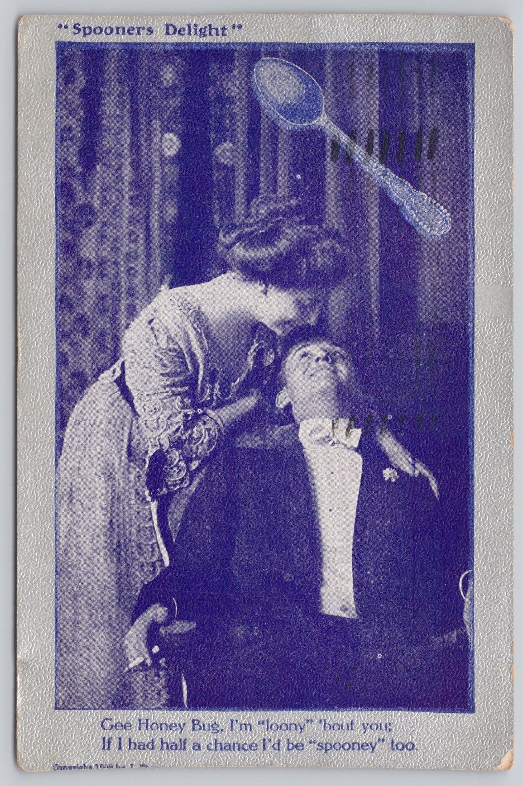 Spooners Delight Romantic Couple Divided Back Postcard Spooners Delight Romantic Couple Divided Back Postcard