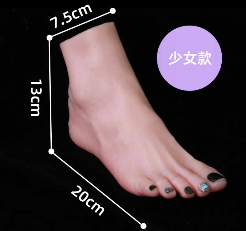 A Pair Simulation Silicone Foot Model Female Beautiful Feet Lady Jade Feet Gifts