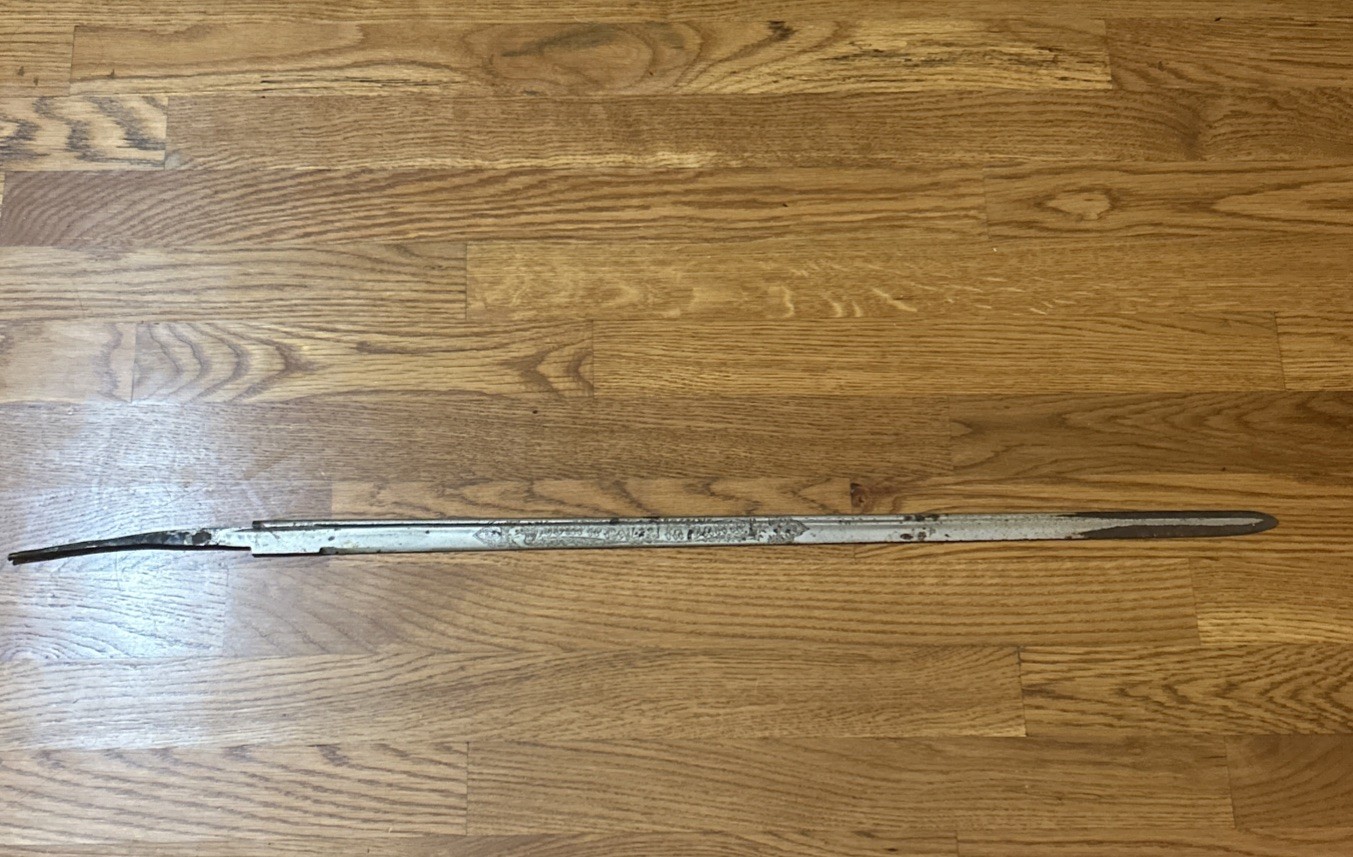 Antique WWI Belgian M1889 Infantry Officer Sword Blade Only King Albert I Cypher