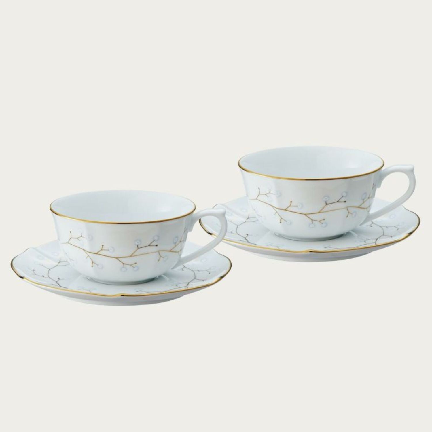 Noritake white bell Cup and Saucer Pair set 240ml Tea Supply Tableware / Japan