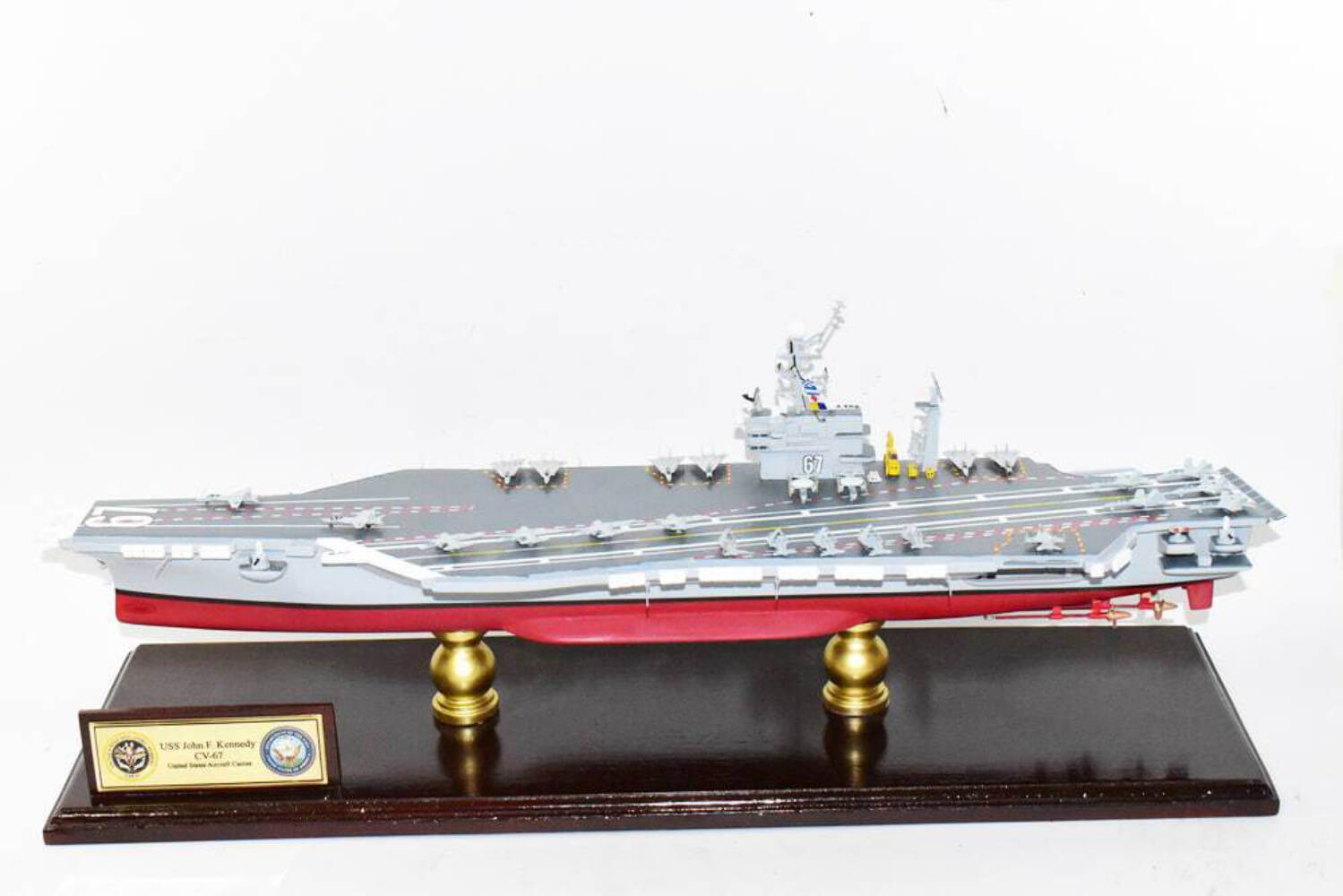 USS John F Kennedy 1990s CV-67 24 inch Model,Navy,Scale Model,Mahogany,CVA/CV USS John F Kennedy 1990s CV-67 24 inch Model,Navy,Scale Model,Mahogany,CVA/CV