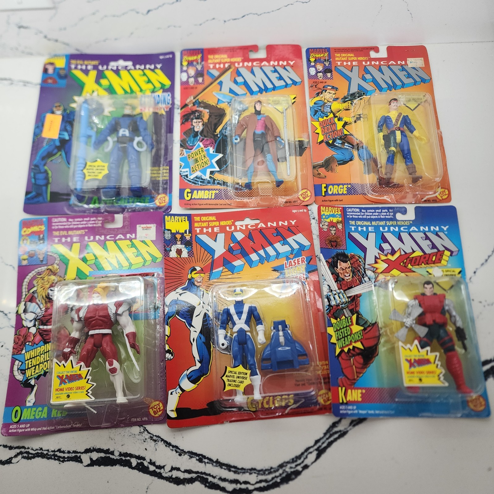 Vintage Toy Biz Marvel The Uncanny X-Men Series 90’s Lot of 6 NIB Cyclops Gambit