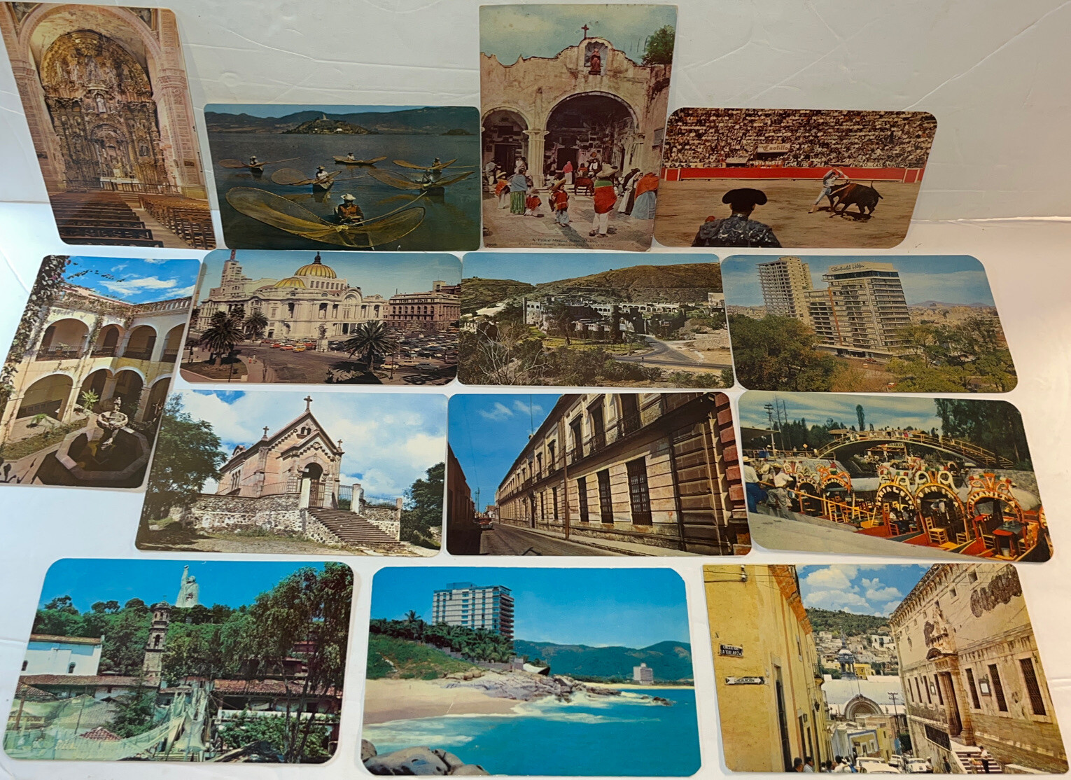 Lot 14 VTG 1920s-60s Mexico Postcards RPPC Acapulco Bull Fight Church Hotel +