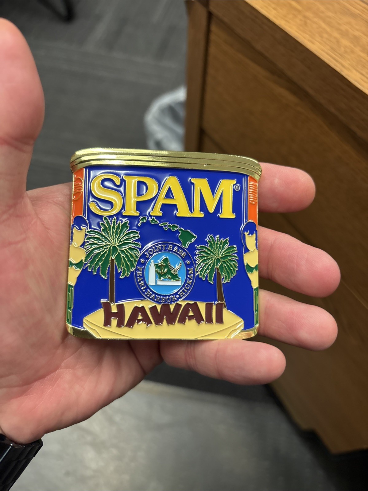 SPAM US Navy Chief Joint Base Pearl Harbor Hickam Hawaii CPO Mess Challenge Coin