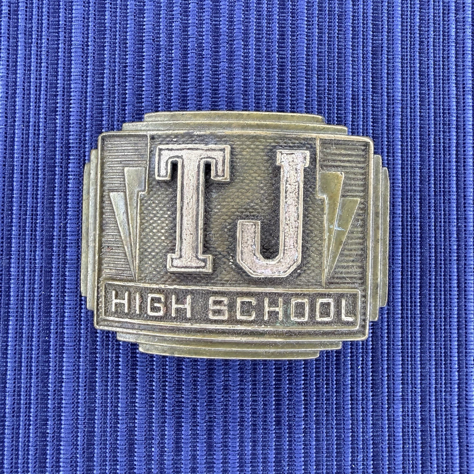 1930s Art Deco Thomas Jefferson High School Virginia Cadet Corps Belt Buckle HS
