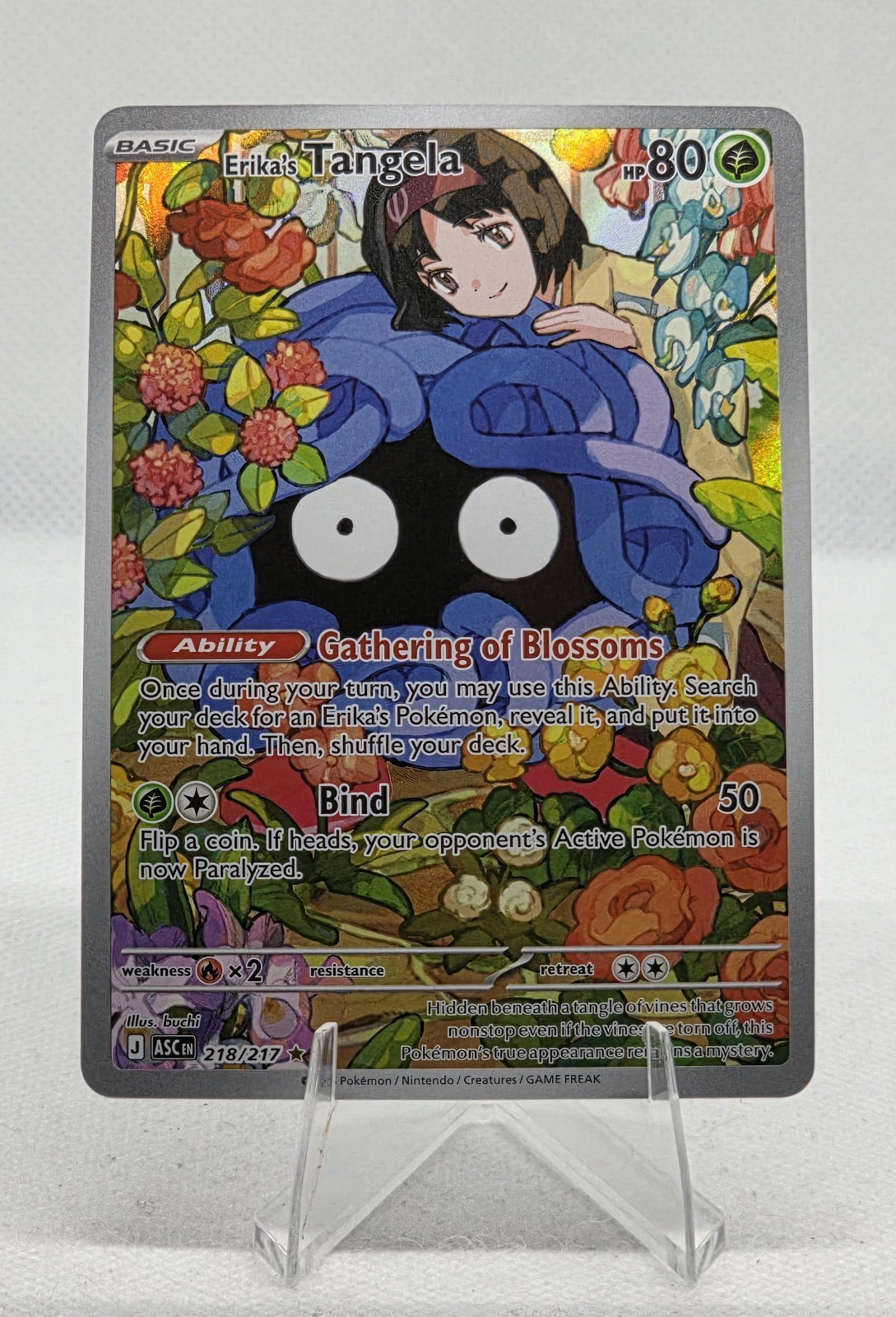 Erika\'s Tangela IR 218/217 Pokemon TCG Ascended Heroes Illustration Rare Erika\'s Tangela IR 218/217 Pokemon TCG Ascended Heroes Illustration Rare