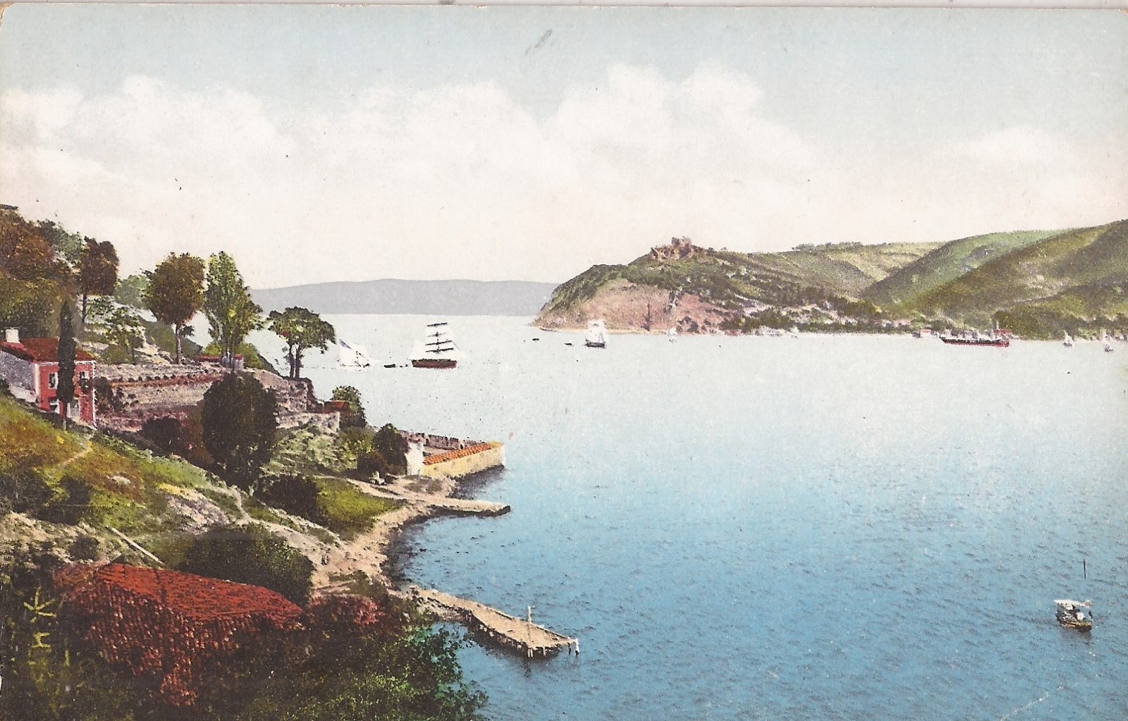 Constantinople / Istanbul, TURKEY - Entrance to the Black Sea - masted ships