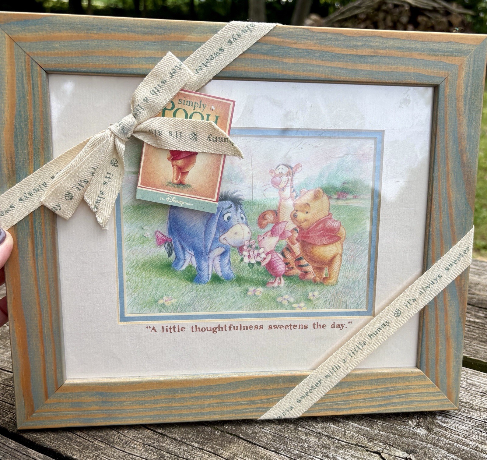 Vintage Disney “Simply Pooh” Framed Art Thoughtfulness Sweetens The Day Vintage Disney “Simply Pooh” Framed Art Thoughtfulness Sweetens The Day