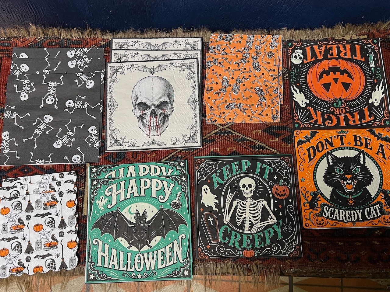 Lot of 16 Halloween napkins for decoupage/mixed media. Lot of 16 Halloween napkins for decoupage/mixed media.