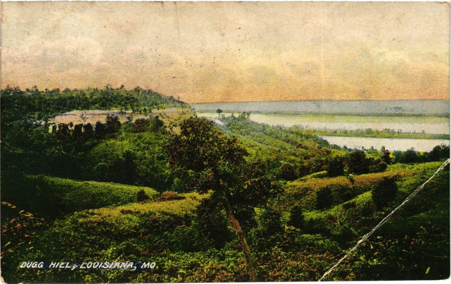 Dugg Hill Louisiana MO 1909 Postcard Mississippi River View B. Huntington Dugg Hill Louisiana MO 1909 Postcard Mississippi River View B. Huntington