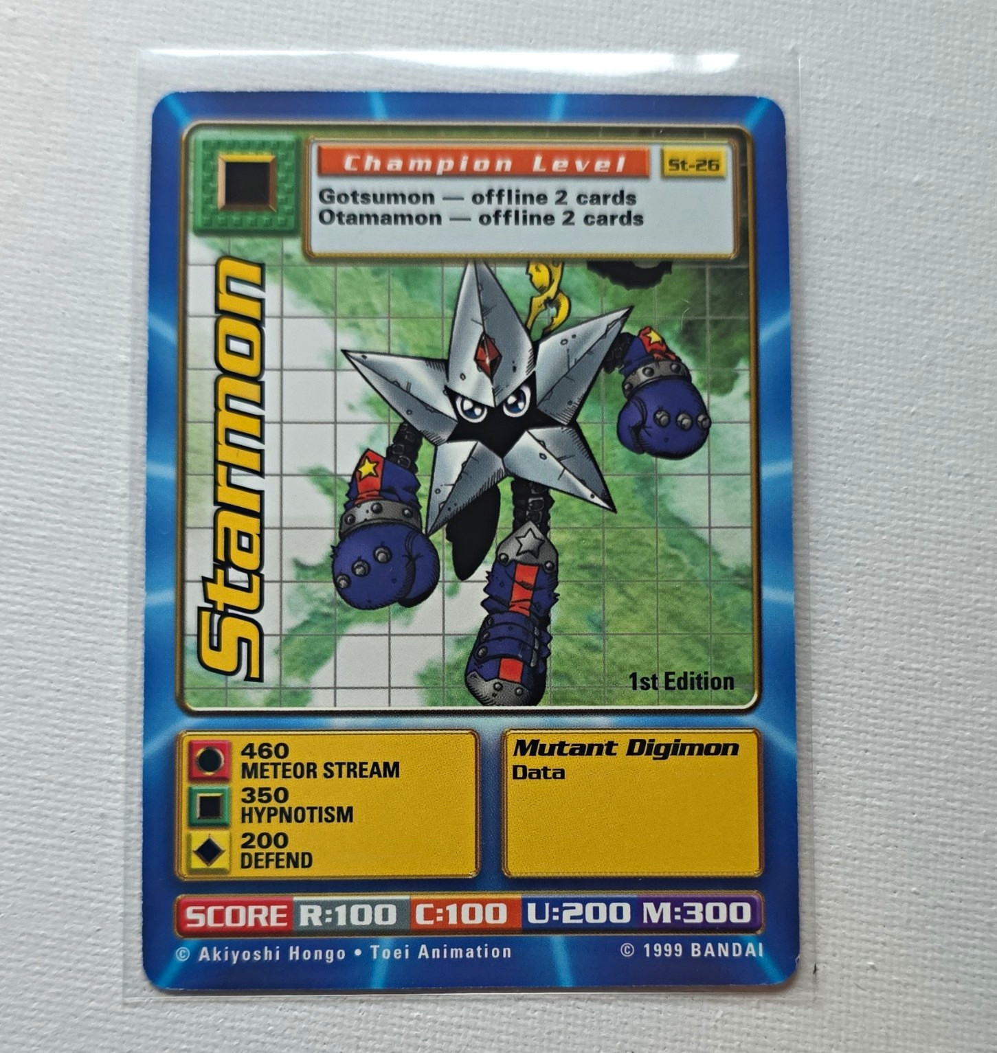 Bandai 1999 Digimon Card Game Starmon ST-26 1st Edition English Card Bandai 1999 Digimon Card Game Starmon ST-26 1st Edition English Card