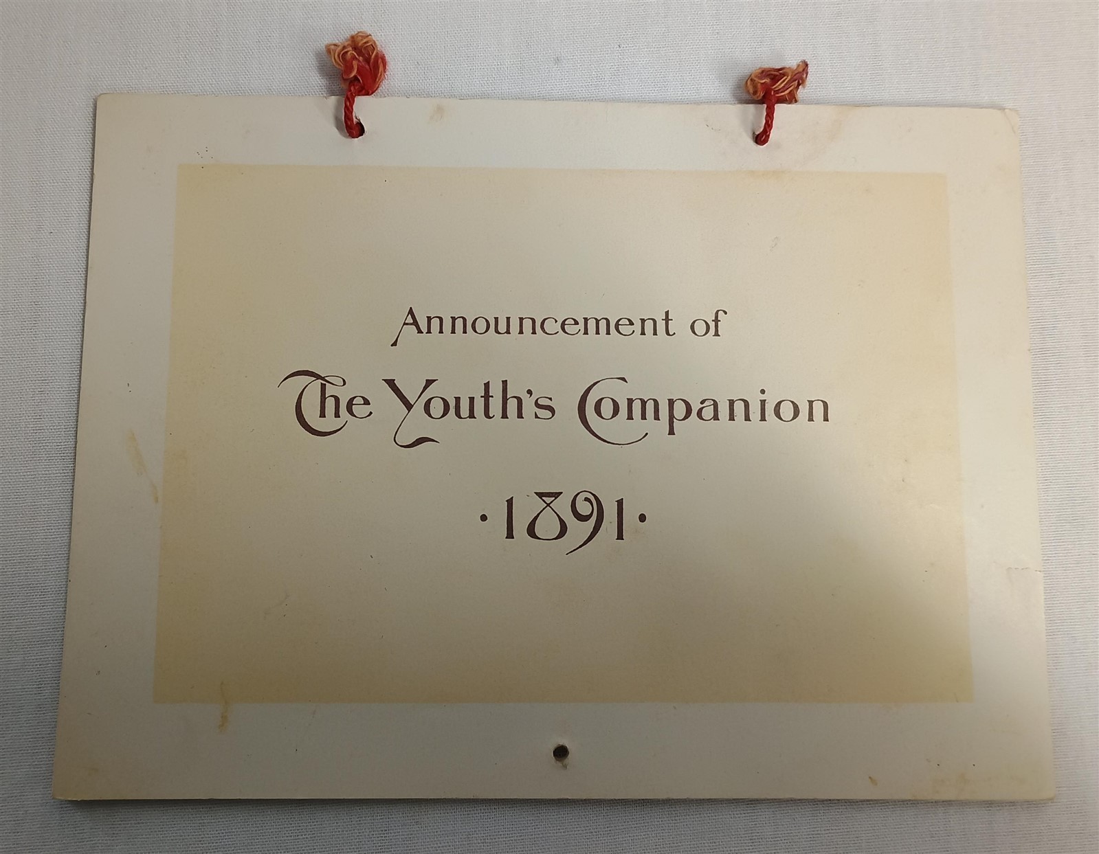 Vintage 1891 Youth's Companion Announcement Calendar