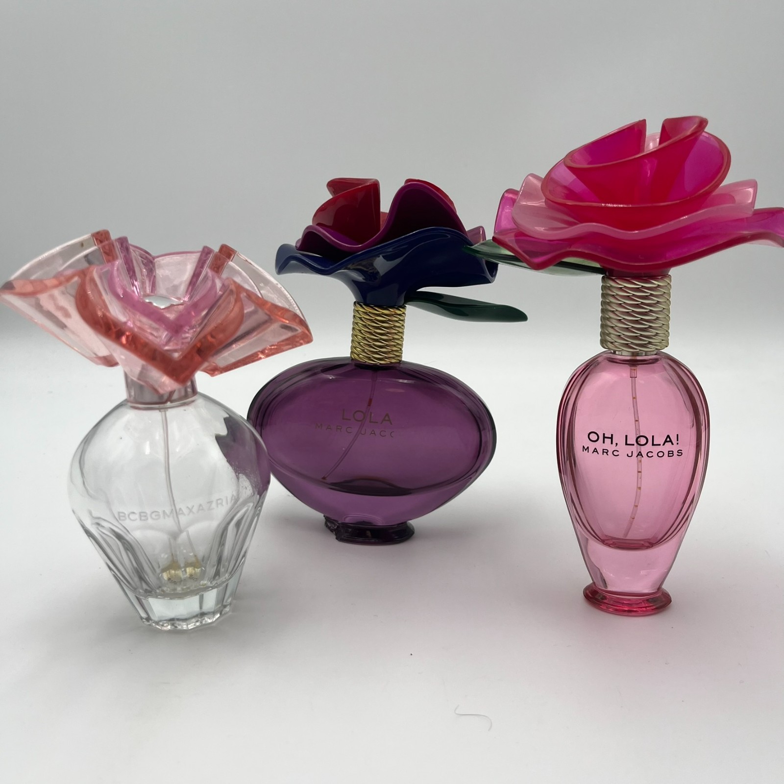 Vintage Empty Marc Jacobs Bcbg Parfum Bottles Womens Lot Of 3