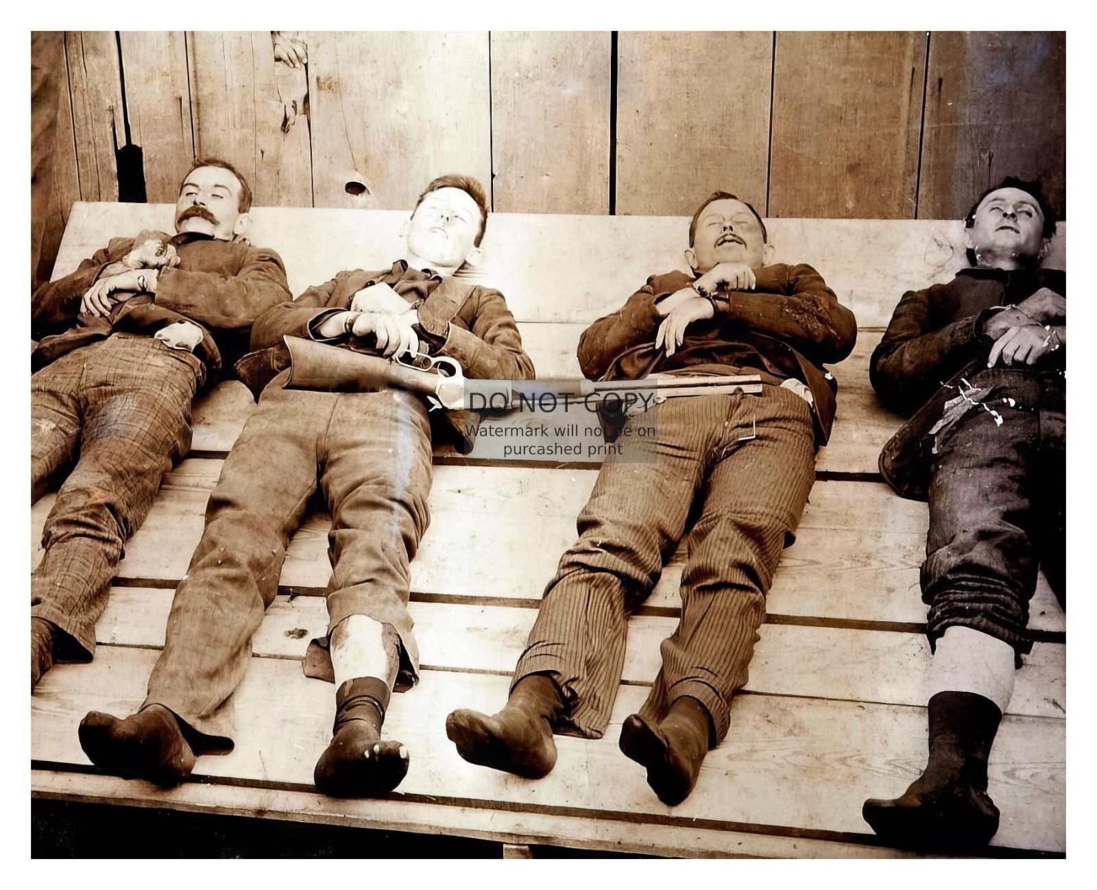 DALTON GANG WILD WEST OUTLAWS KANSAS SHOOTOUT LAST PHOTO DEAD 8X10 PHOTO
