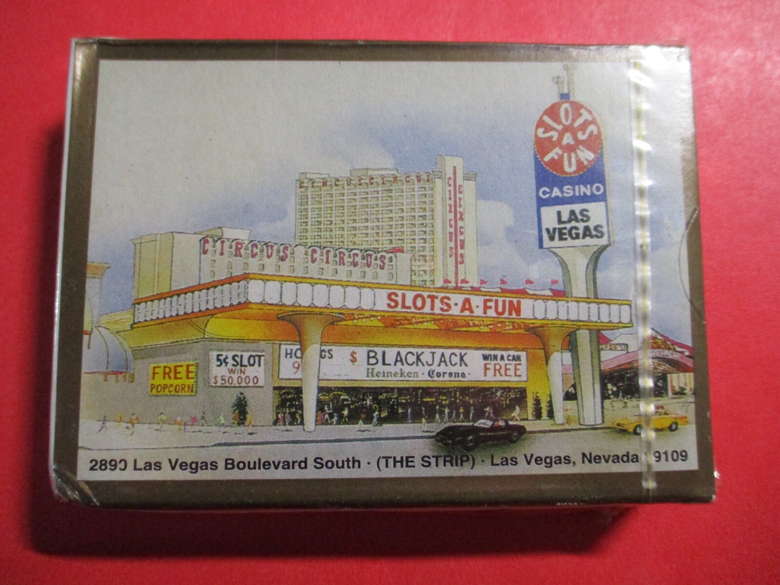 Vtg SLOTS-A-FUN CASINO CIRCUS CIRCUS LAS VEGAS CELLO SEALED PLAYING CARDS NOS Vtg SLOTS-A-FUN CASINO CIRCUS CIRCUS LAS VEGAS CELLO SEALED PLAYING CARDS NOS