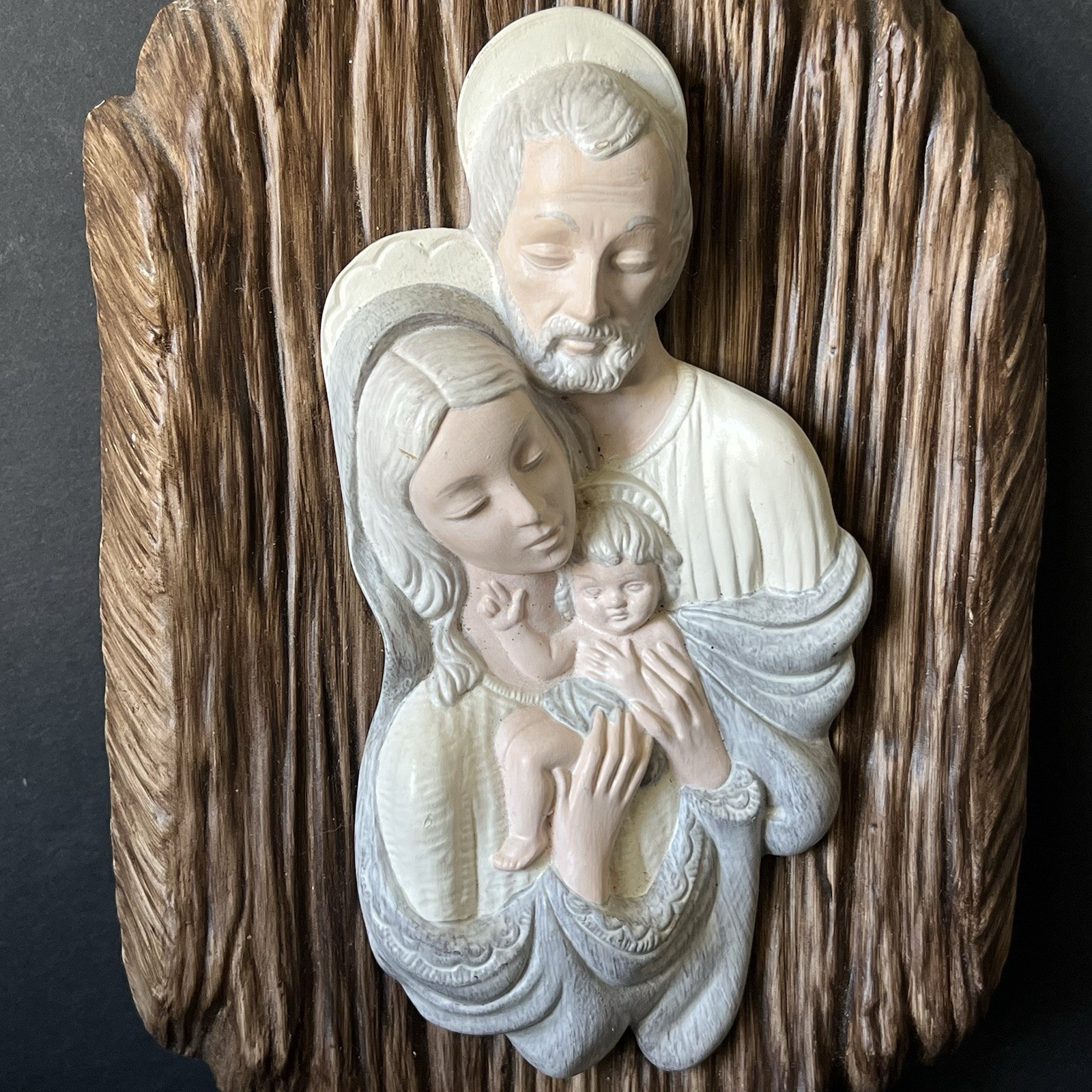 Vintage Zavoy Mold Holy Family Wall Plaque