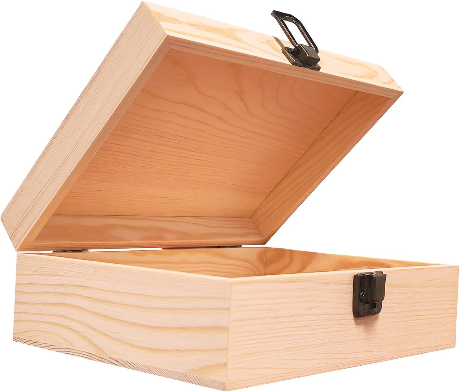 Wooden Box 8.26x6x3 Small Natural Craft Storage Jewelry Keepsake Box Wooden Box 8.26x6x3 Small Natural Craft Storage Jewelry Keepsake Box