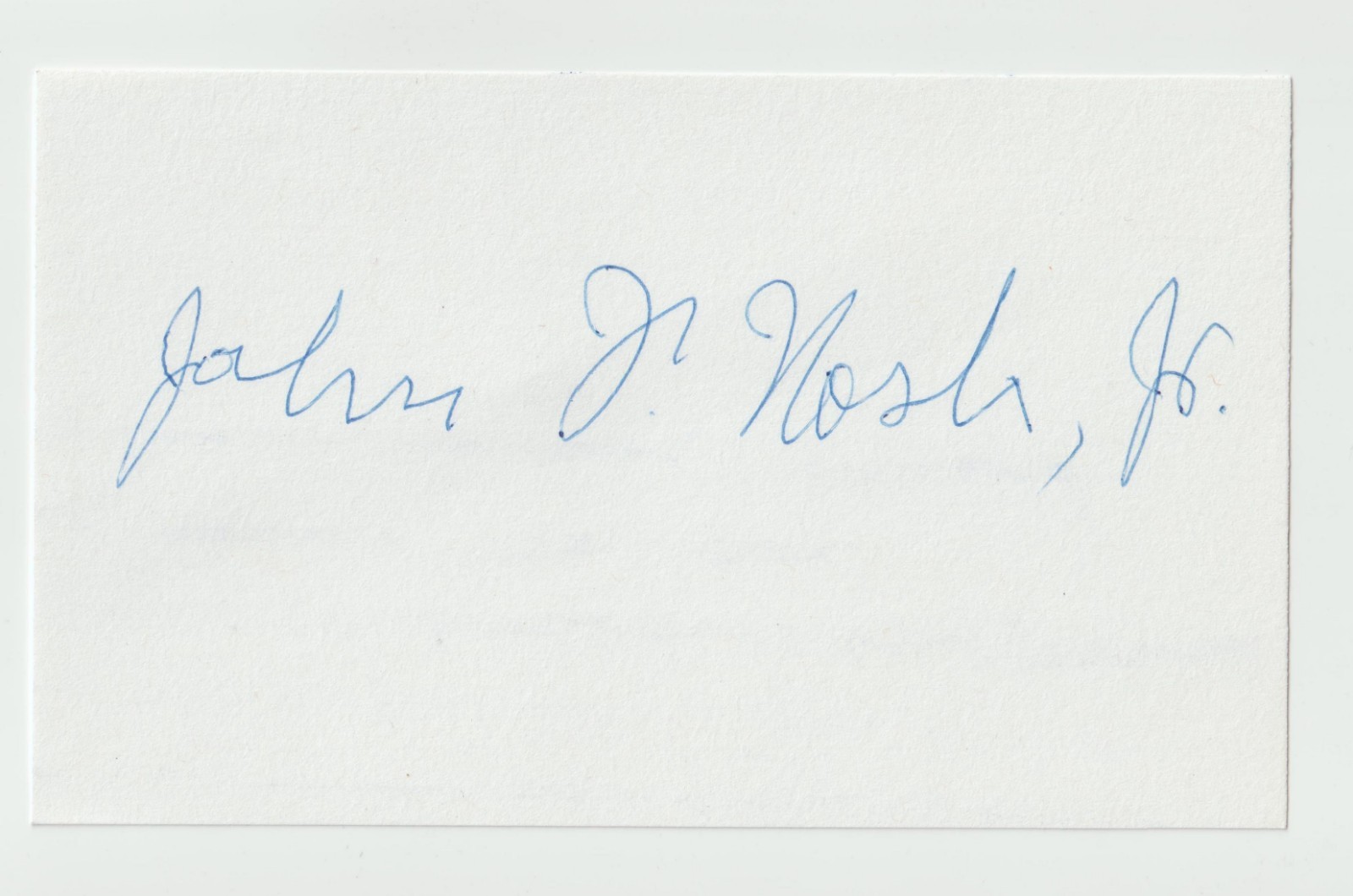 John Forbes Nash Jr Nobel Prize Economics Game Theory Signed Autograph