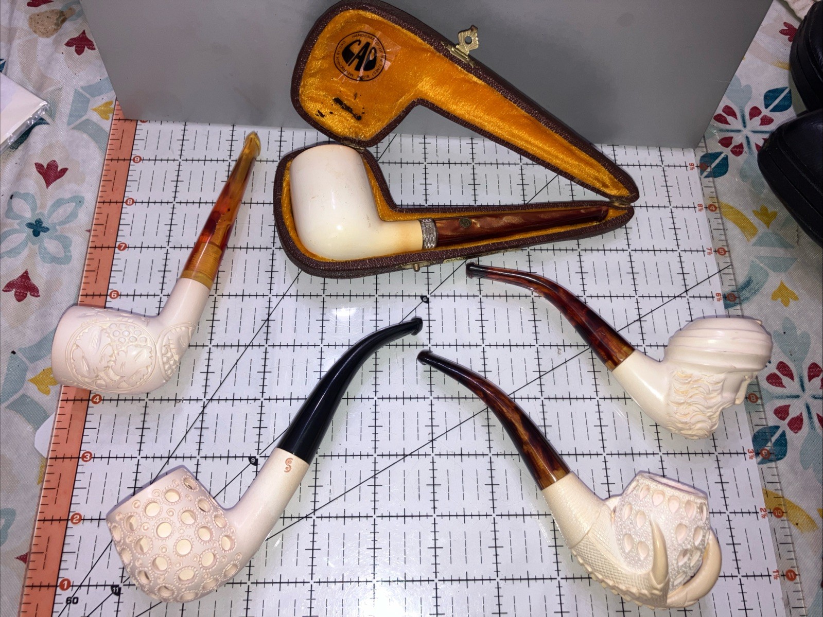 Lot Of 5 Meerschaum Estate Pipes All VERY Good Condition Make Offer