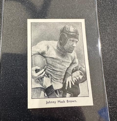JOHNNY MACK BROWN  1935 Algamated Press CARD   HAND CUT NM
