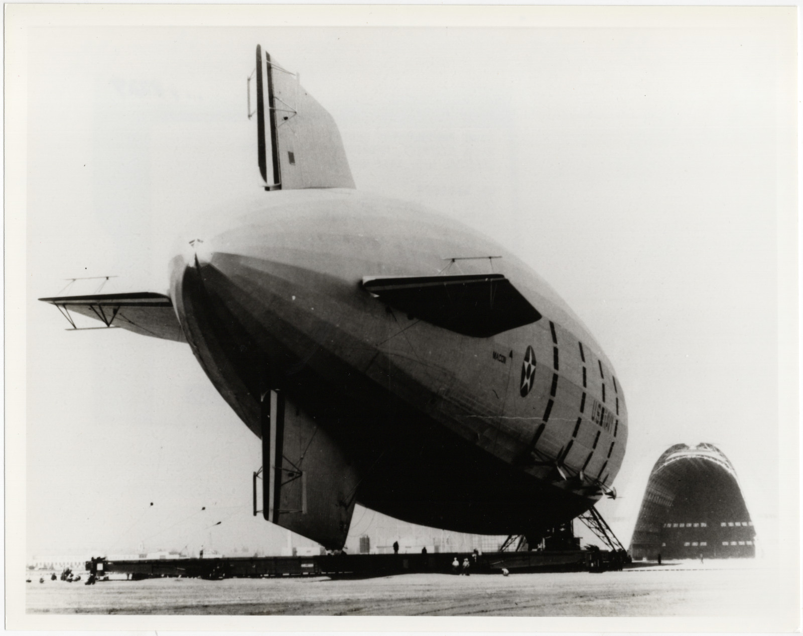 USS Macon ZRS-5 Vintage Navy Airship Photo, NAS Sunnyvale 1933 8x10