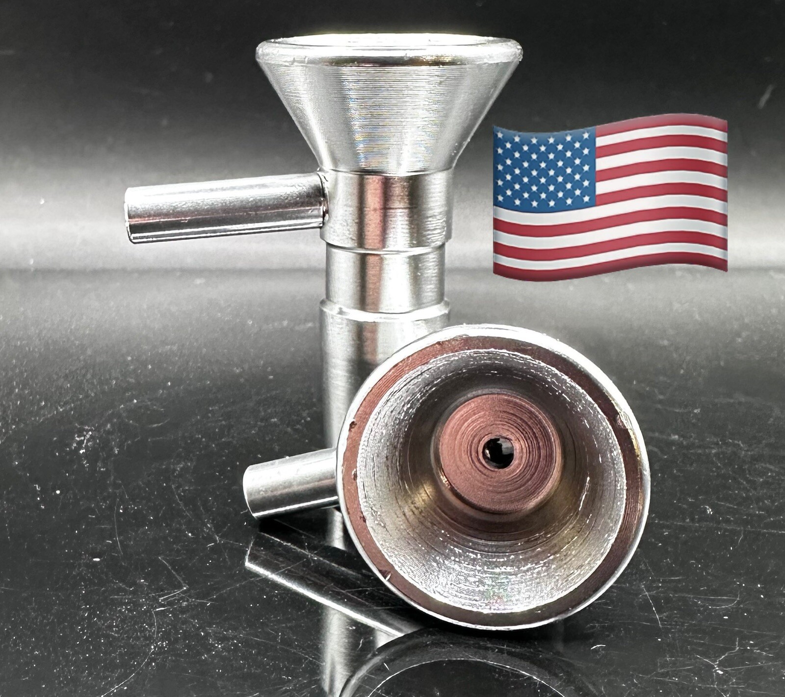 14mm Aluminum Metal SILVER bowl slide water pipe bong Unbreakable 14mm Aluminum Metal SILVER bowl slide water pipe bong Unbreakable
