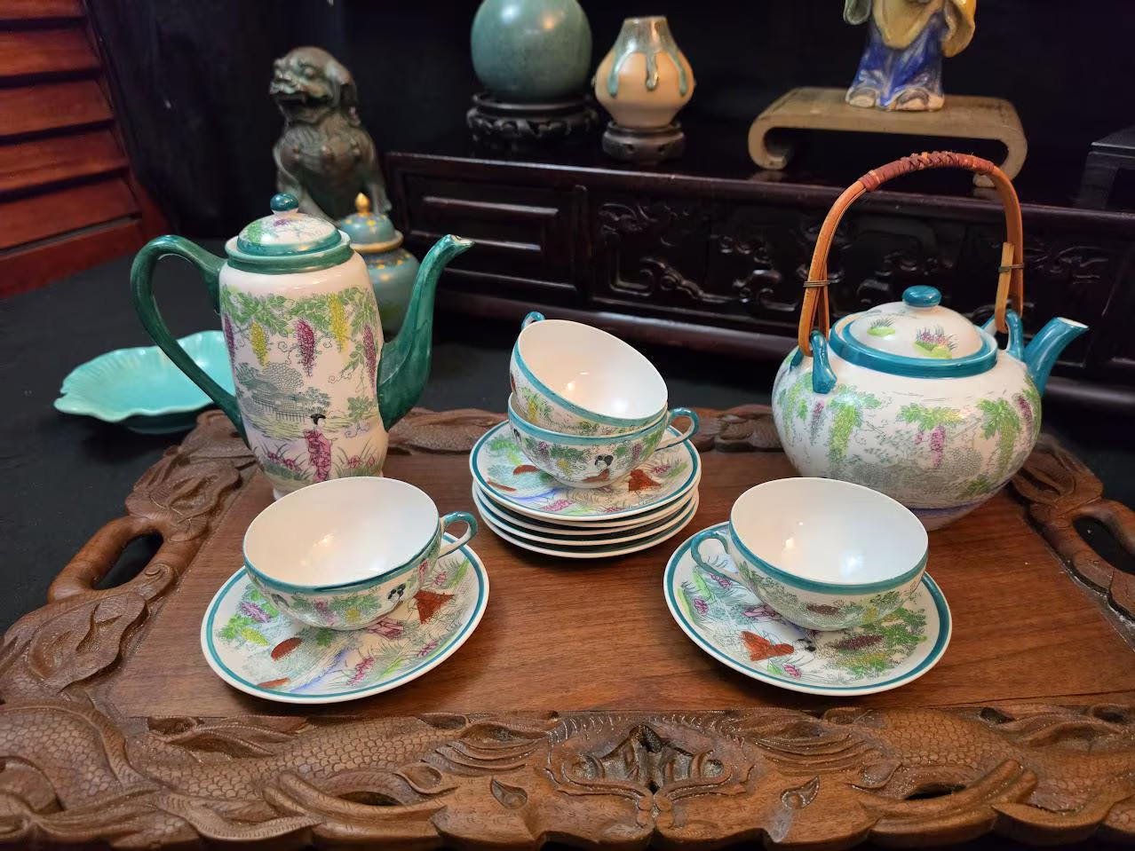 Vintage Takito Geisha Eggshell China Tea Set Vintage Takito Geisha Eggshell China Tea Set