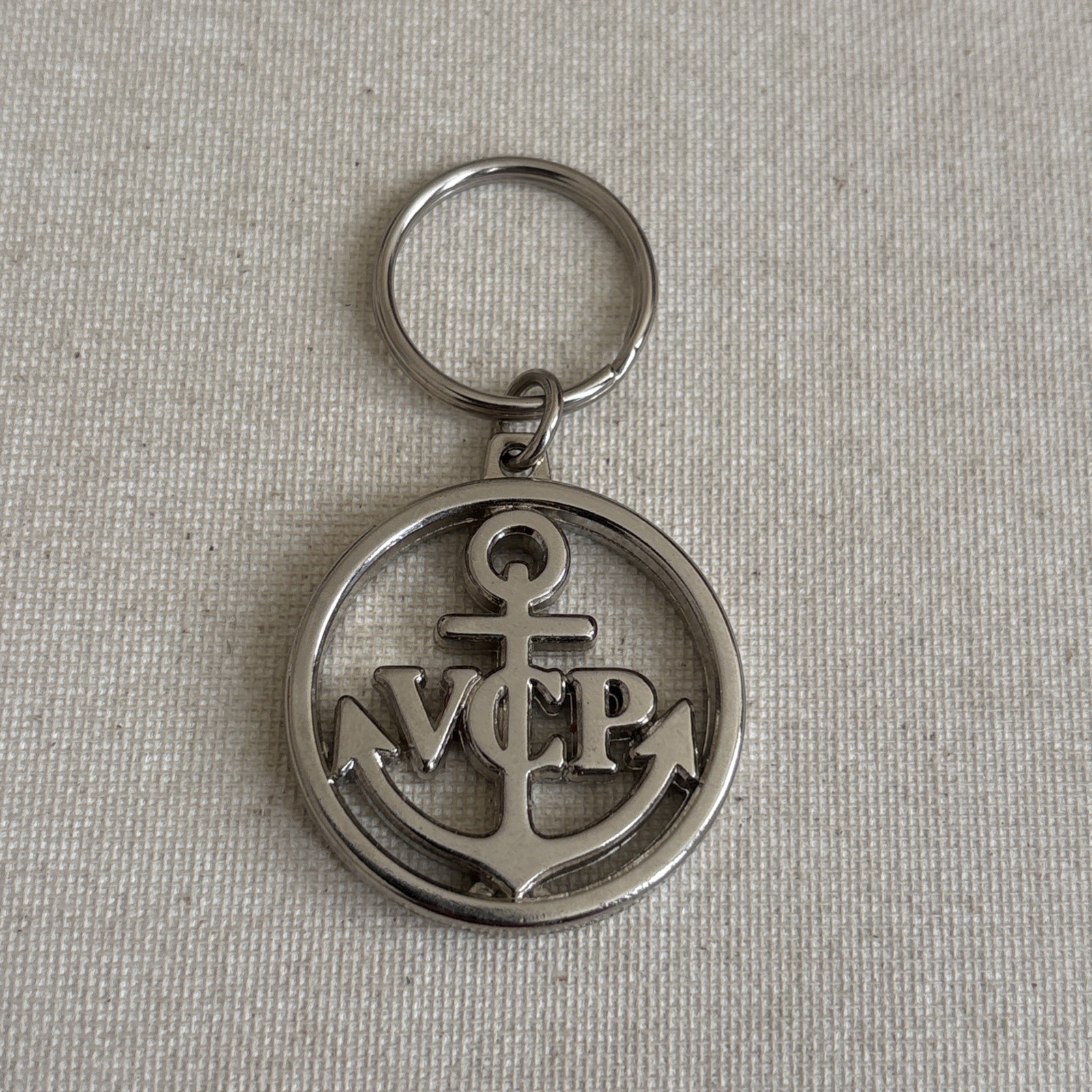 Vintage Keychain Veuve Clicquot Champagne Key Ring Metal Fob VCP ANCHOR LOGO Vintage Keychain Veuve Clicquot Champagne Key Ring Metal Fob VCP ANCHOR LOGO