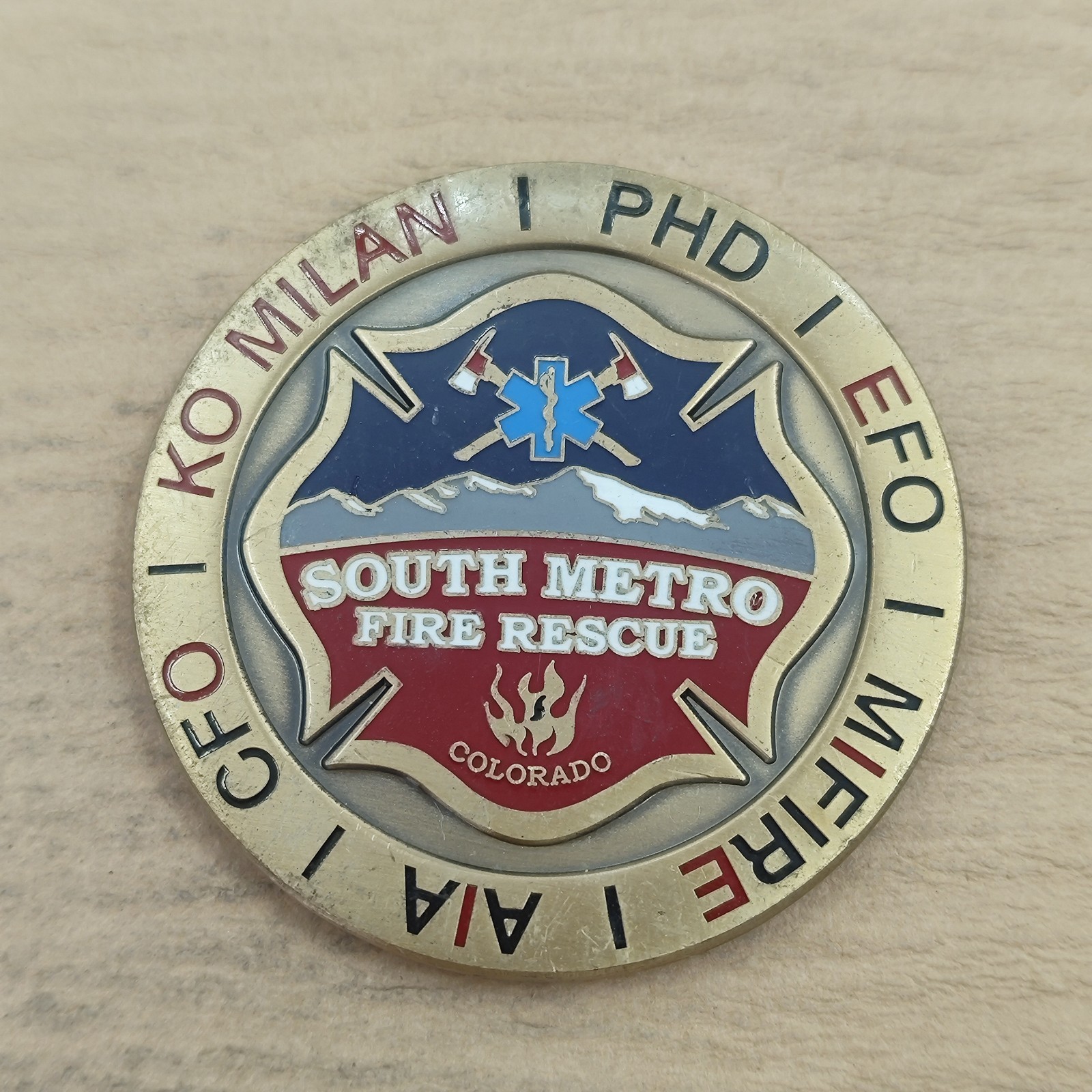South Metro Fire Rescue Construction Management Colorado Challenge Coin
