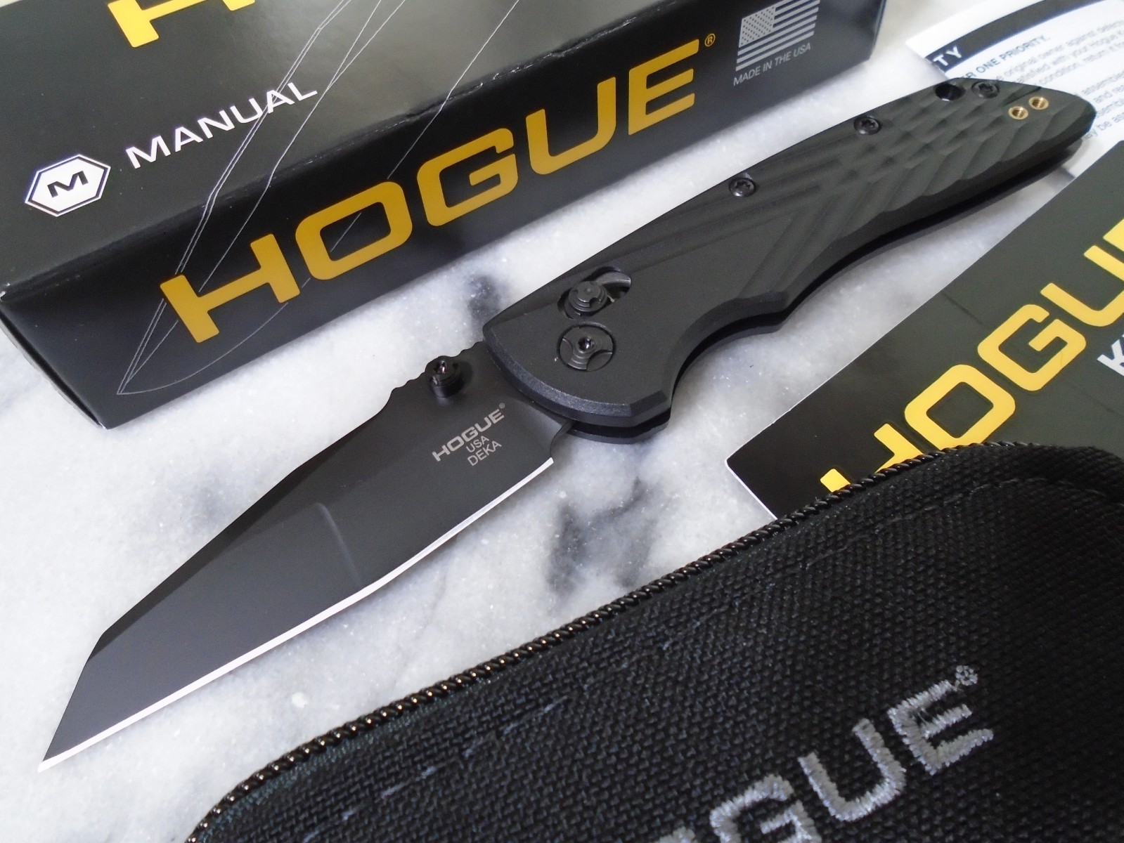 Hogue Deka Able Lock Pocket Knife CPM Magnacut Wharncliffe 24366 ELISHEWITZ USA
