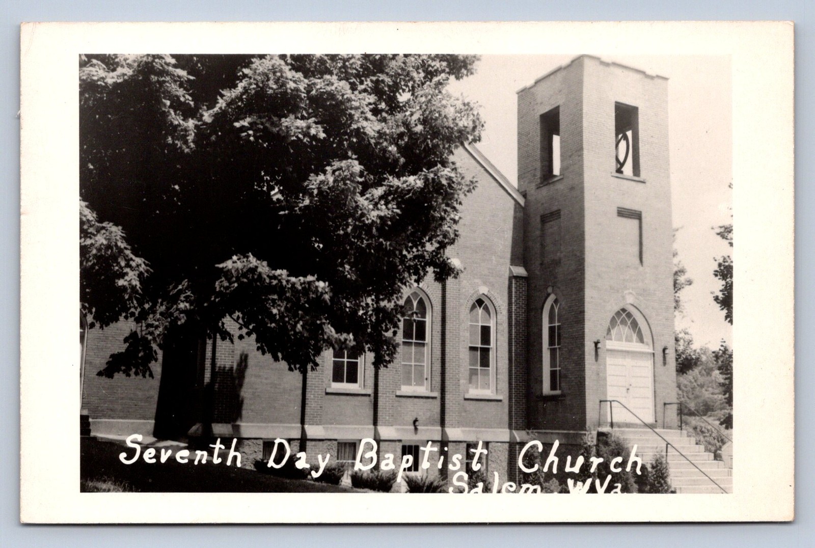 J87/ Salem West Virginia RPPC Postcard c1950s Seventh Day Baptist Church  635