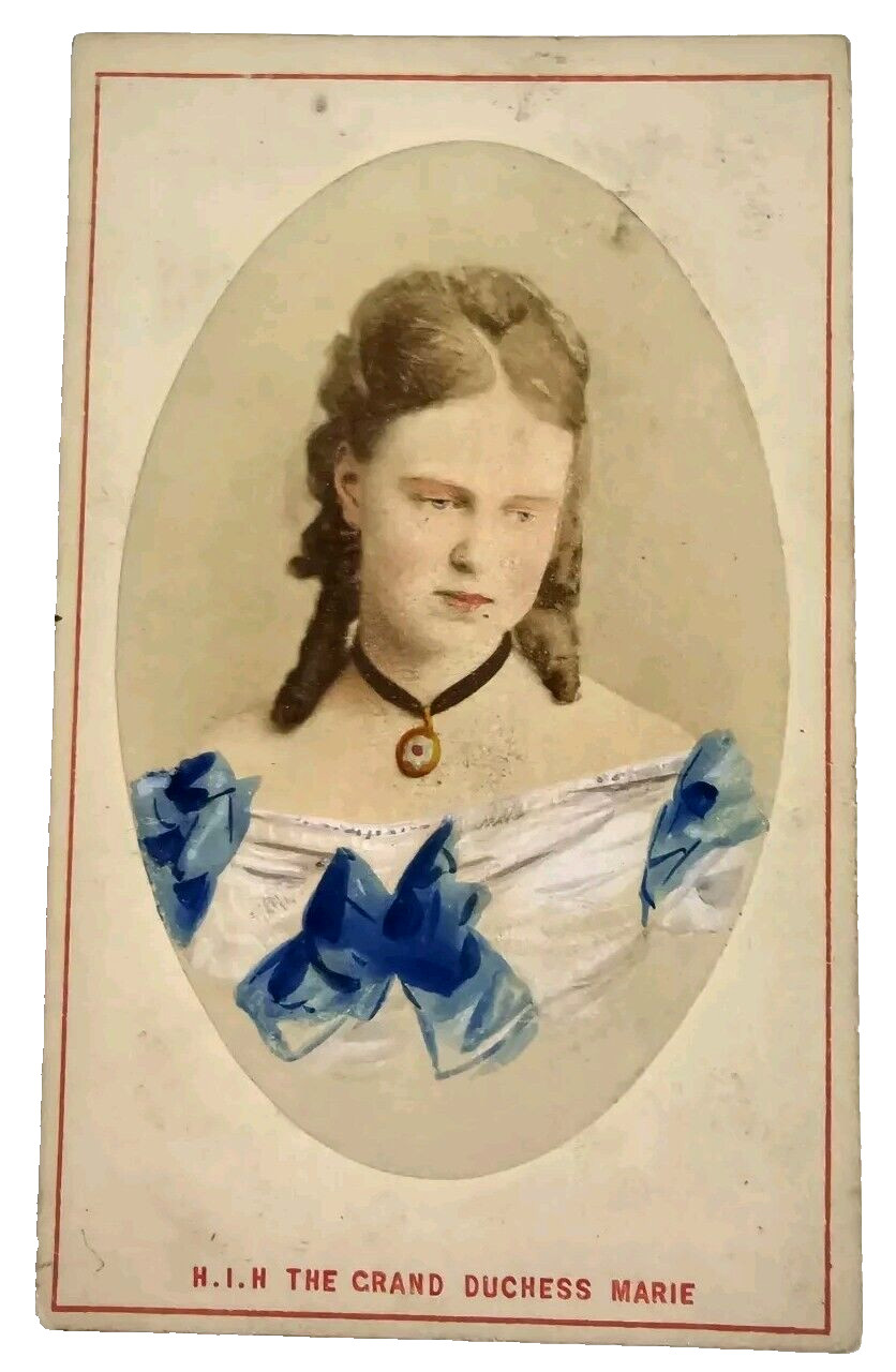 Hand Tinted CDV Grand Duchess Maria Alexandrovna of Russia Duchess of Edinburgh