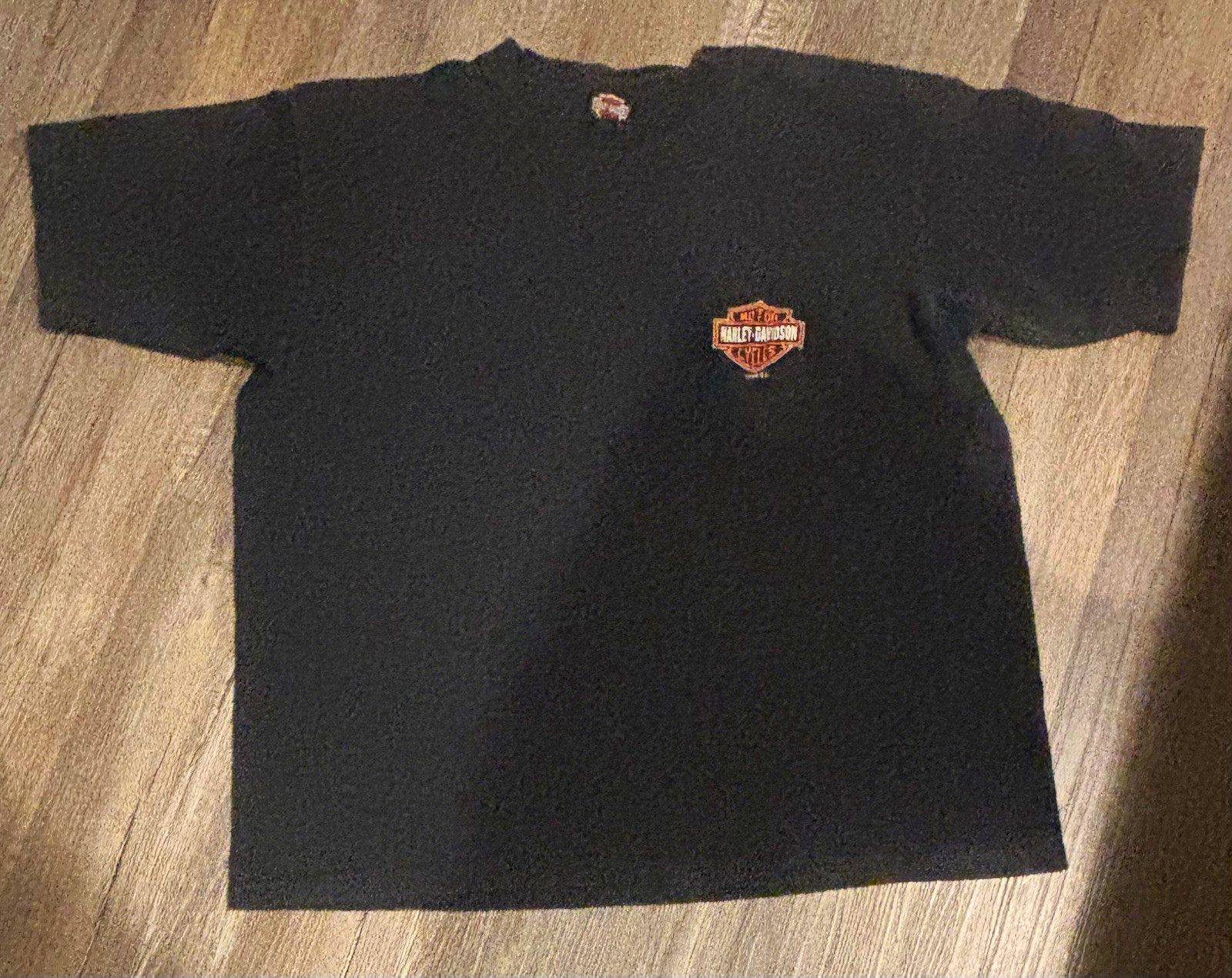 Harley-Davidson Motor Cycles Vintage  Boston, MA Black T-Shirt H-D ©1995