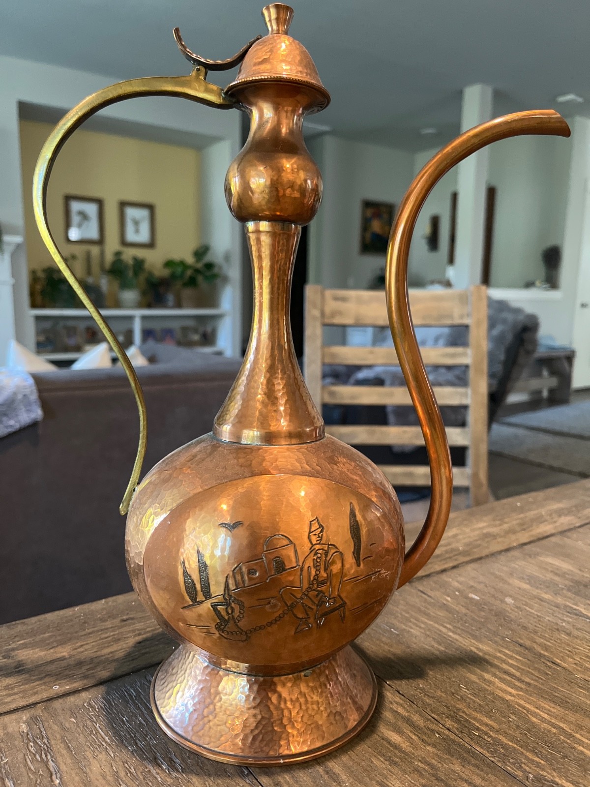 Oppenheim Israel Hammered copper Pitcher
