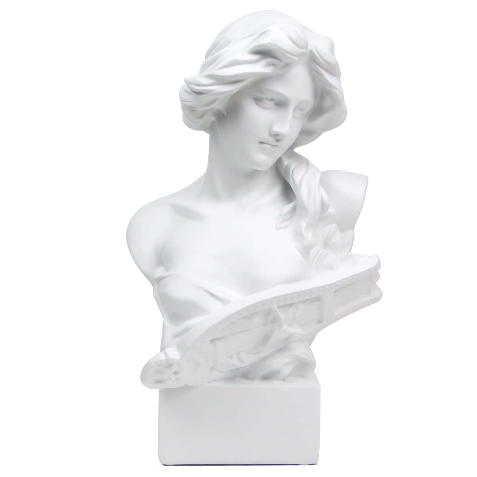 Greek Musical Goddess Bust Statue 11.8in Classic Roman Shelf Table Decor Greek Musical Goddess Bust Statue 11.8in Classic Roman Shelf Table Decor